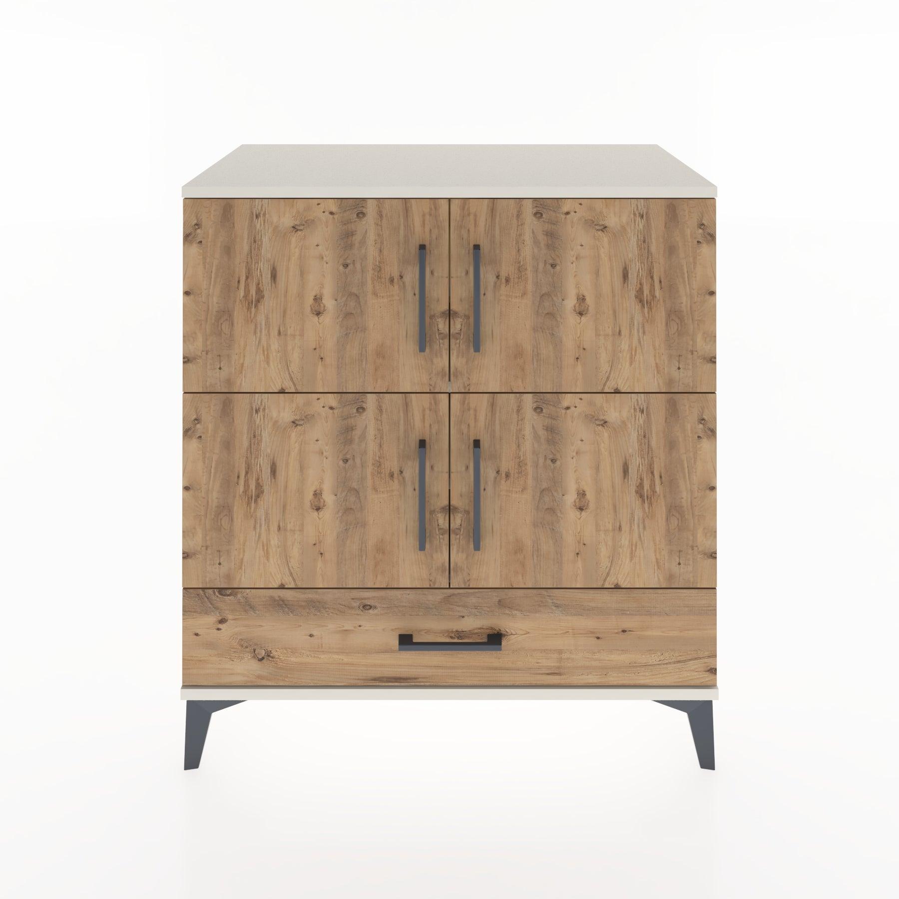 Woodntry Modular Dresser Moonstone 88x44x84 cm with Cover and Drawer KC91-1
