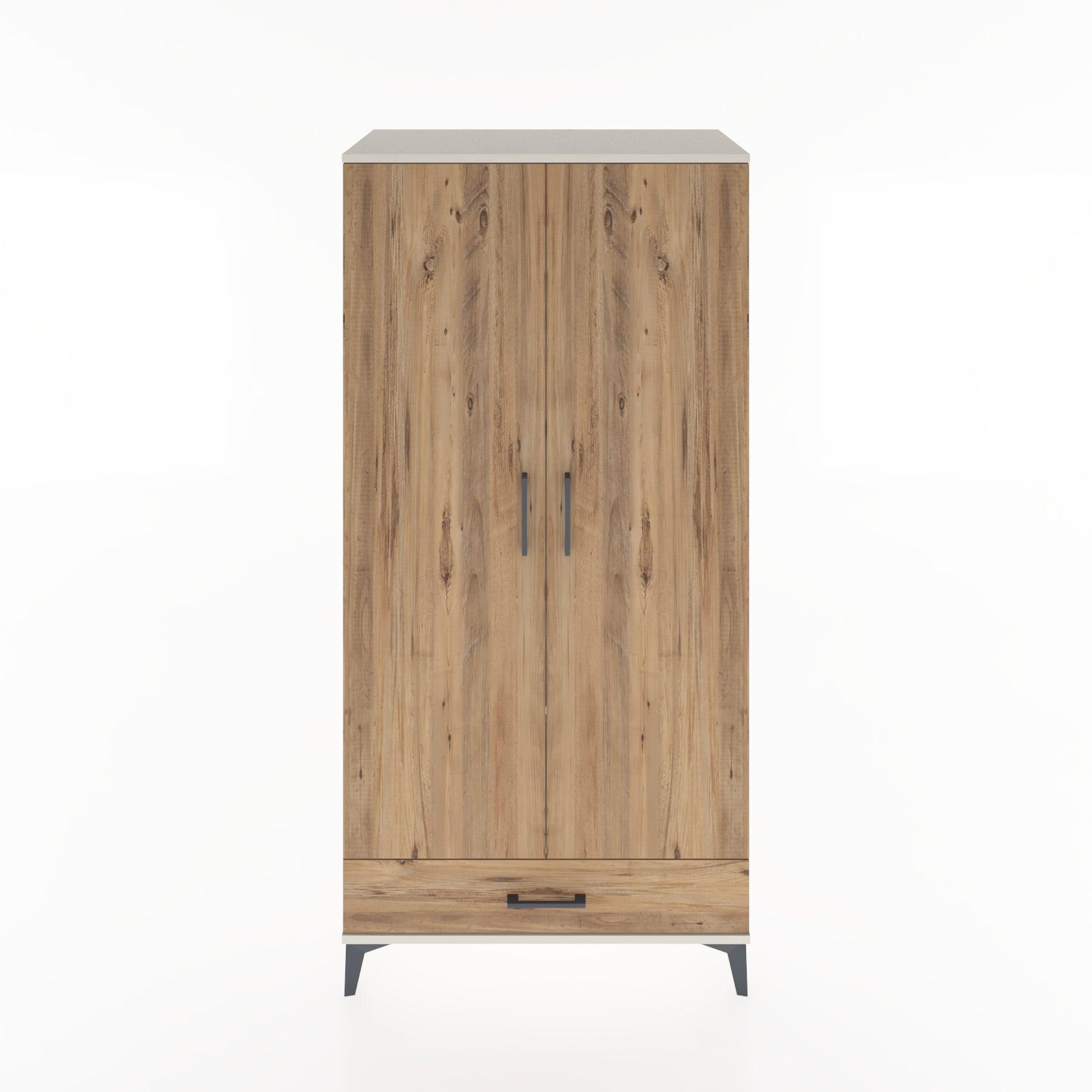 Woodntry Modular Cabinet Moonstone 88x44x170 cm with Doors and Drawers KC30-1