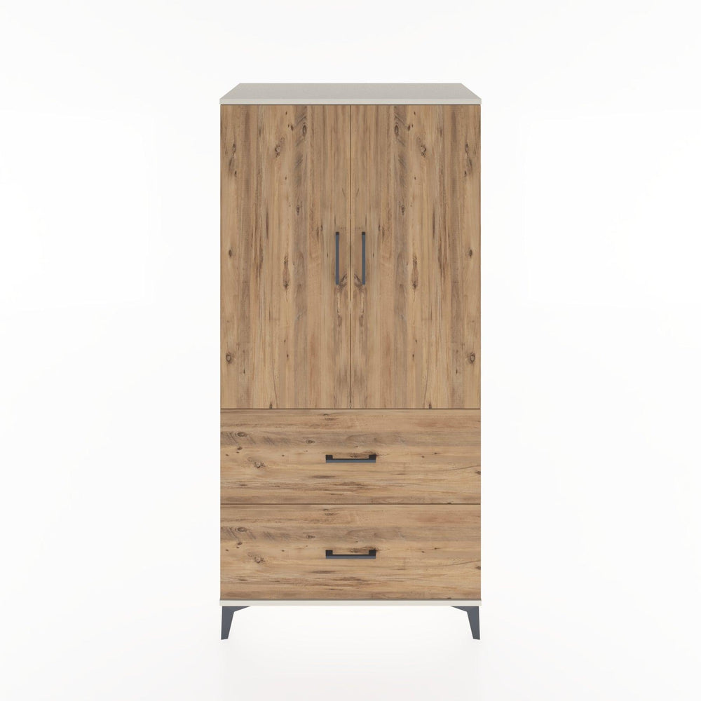 Woodntry Modüler Dolap Aytaşı 88x44x170 cm Kapaklı ve Çekmeceli KC21-1