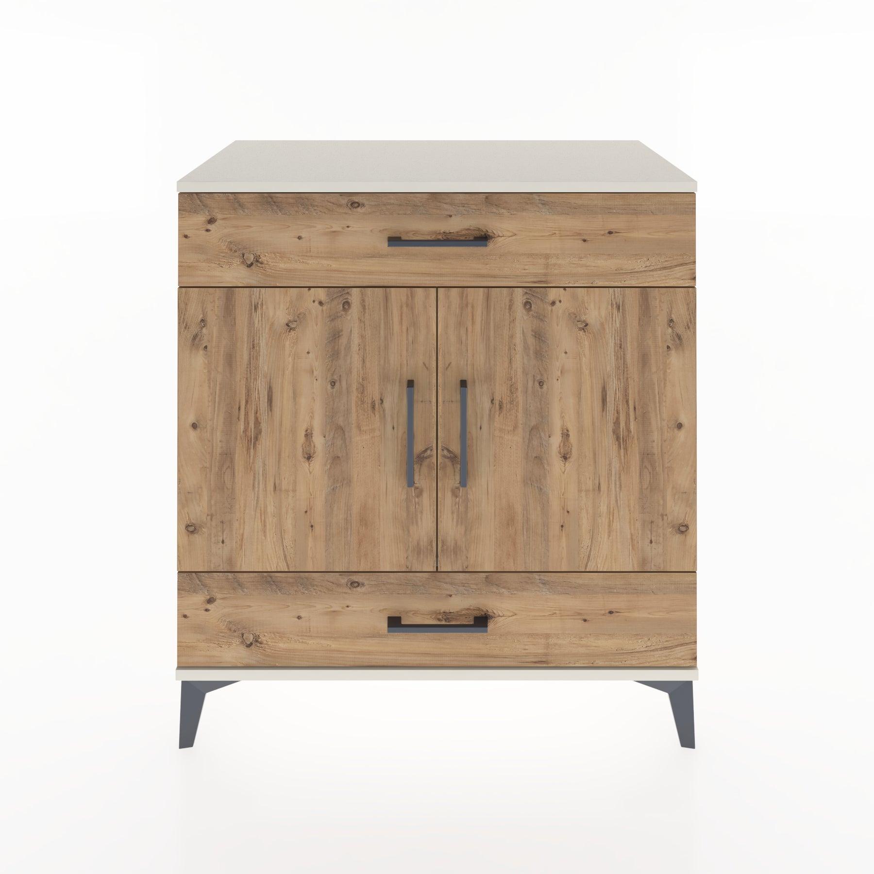 Woodntry Modular Dresser Moonstone 88x44x84 cm with Cover and Drawer KC60-1