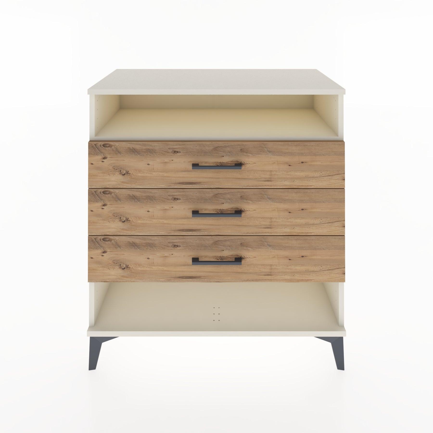 Woodntry Modüler Şifonyer Aytaşı 88x44x84 cm Çekmeceli ve Raflı CR20-1