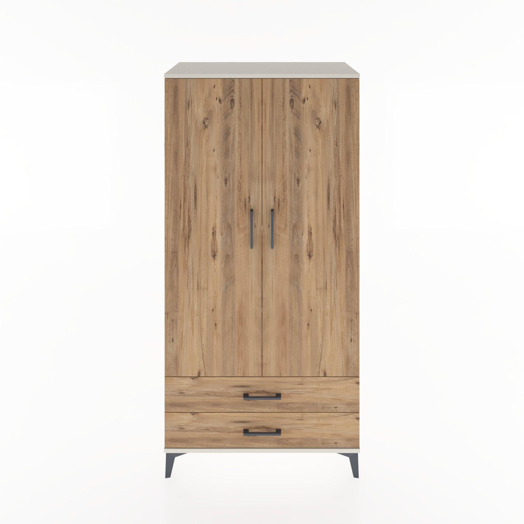 Woodntry Modular Cabinet Moonstone 88x44x170 cm with Doors and Drawers KC7-1