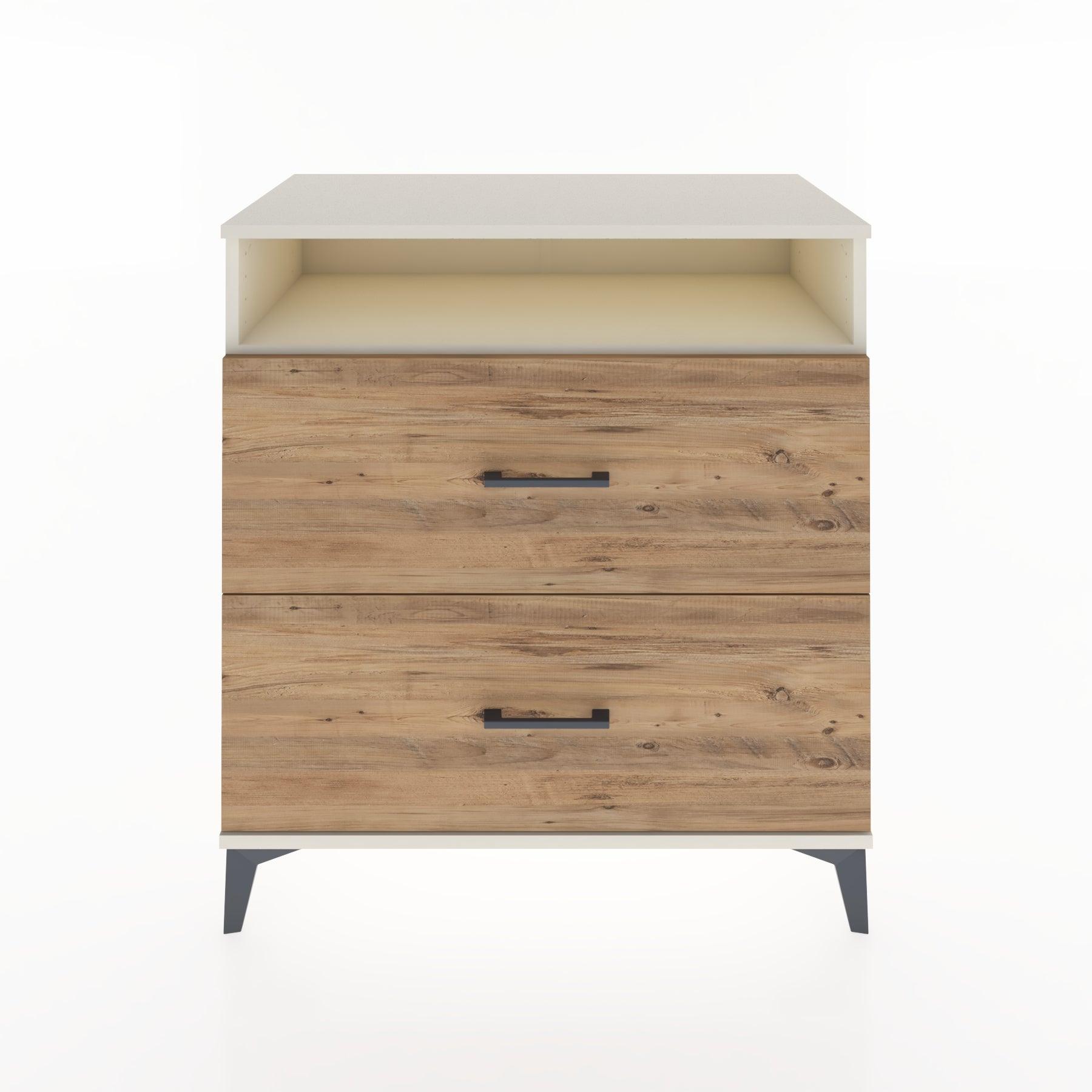 Woodntry Modüler Şifonyer Aytaşı 88x44x84 cm Çekmeceli ve Raflı CR3-1