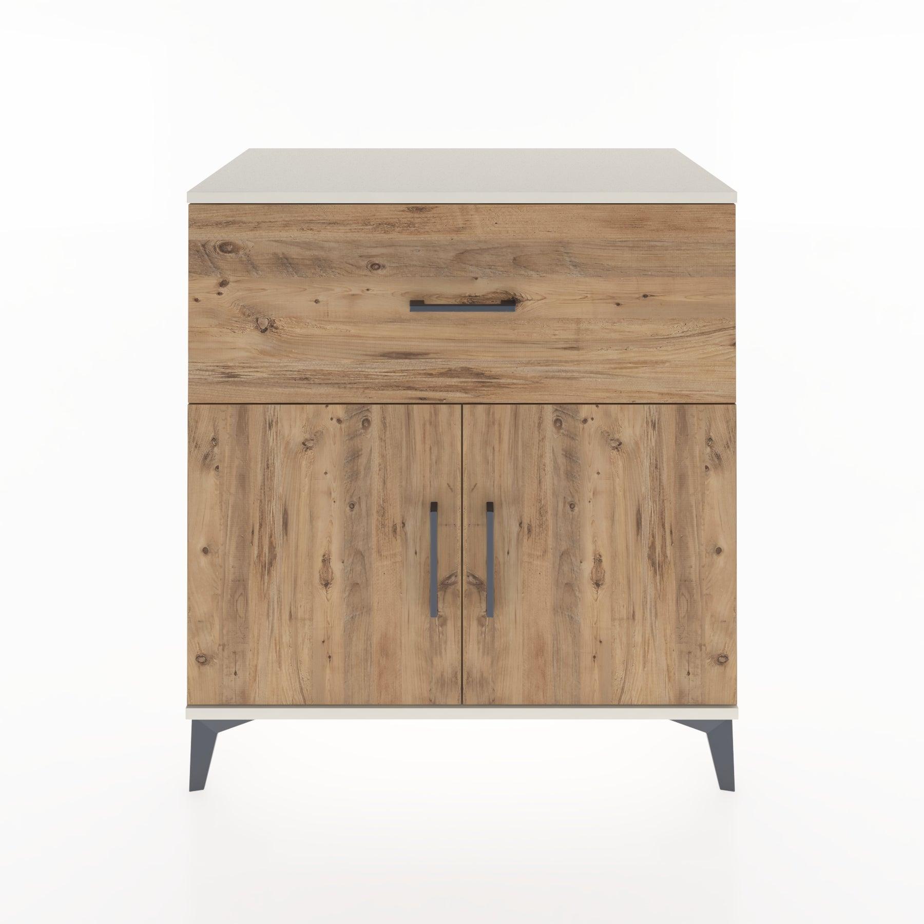 Woodntry Modular Dresser Moonstone 88x44x84 cm with Cover and Drawer KC51-1