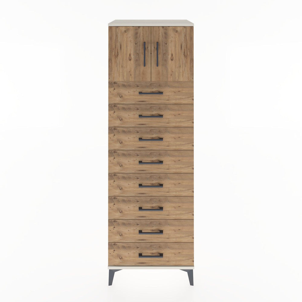 Woodntry Modular Cabinet Moonstone 60x44x170 cm with Doors and Drawers KC1-1