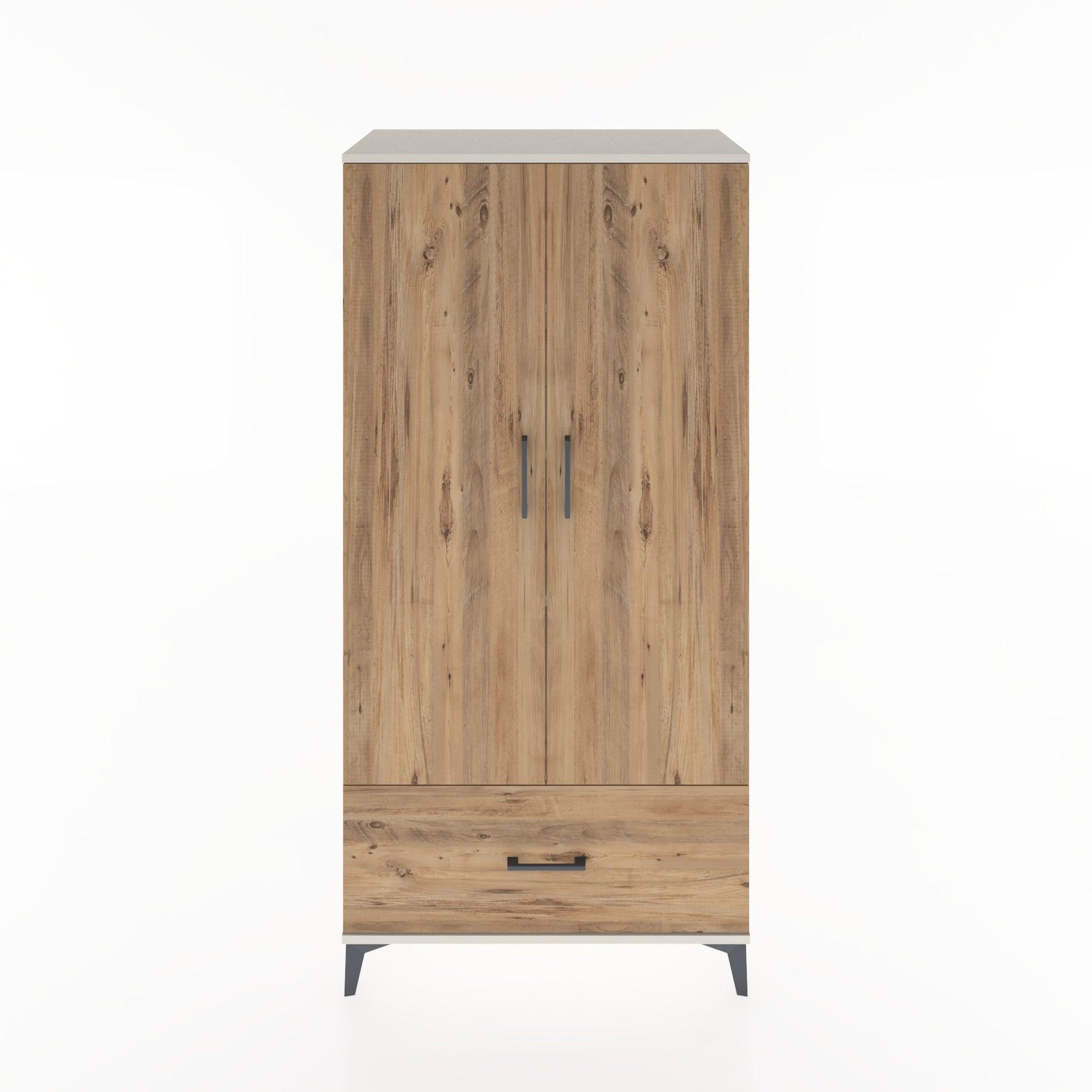 Woodntry Modular Cabinet Moonstone 88x44x170 cm with Doors and Drawers KC16-1