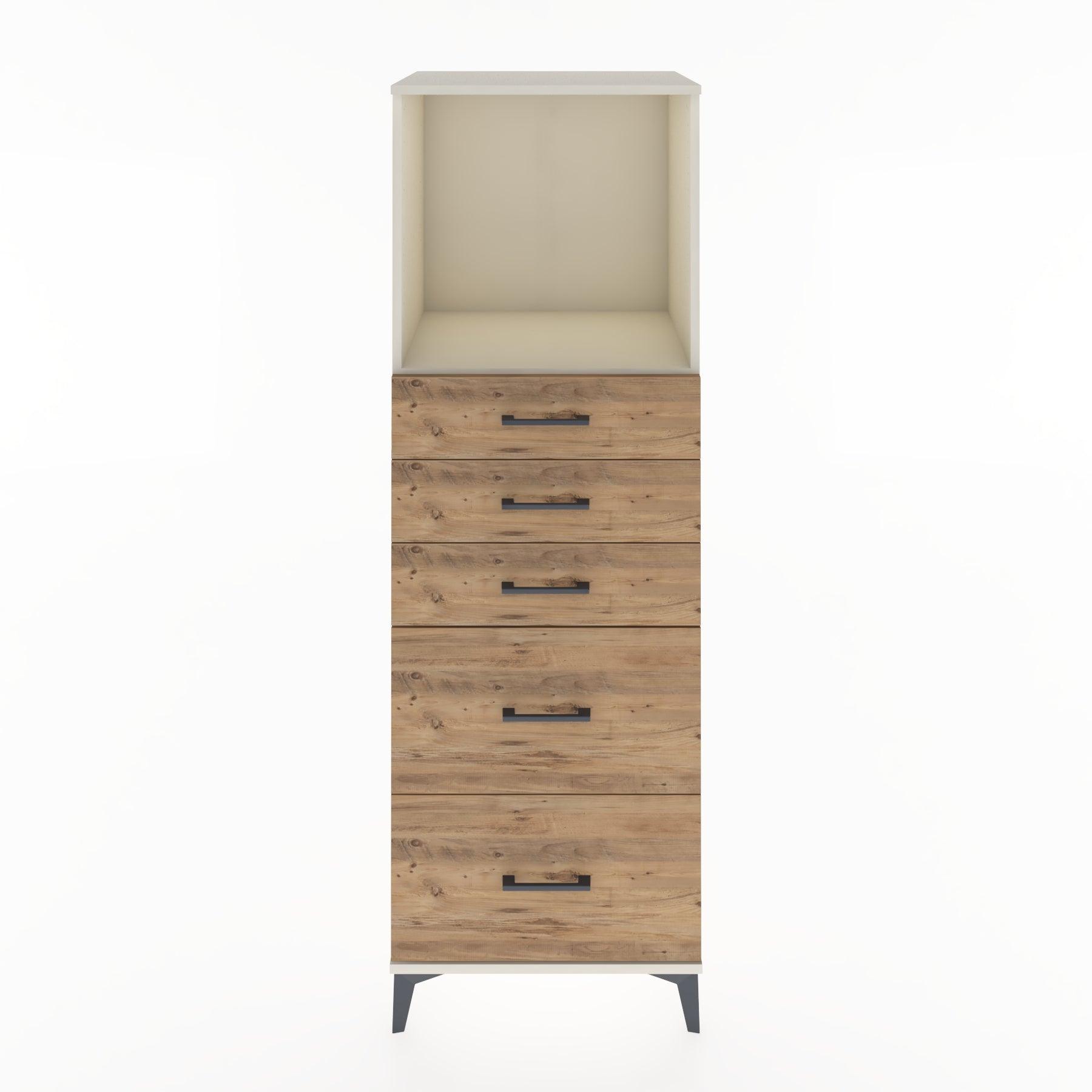 Woodntry Modular Cabinet Moonstone 60x44x170 cm with Drawers and Shelves CR45-1