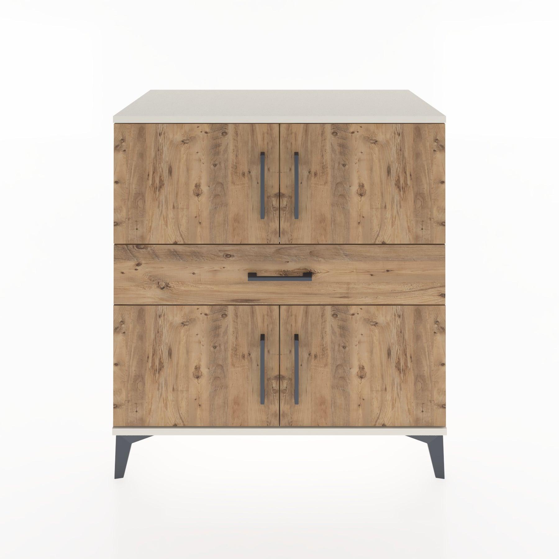 Woodntry Modular Dresser Moonstone 88x44x84 cm with Cover and Drawer KC101-1