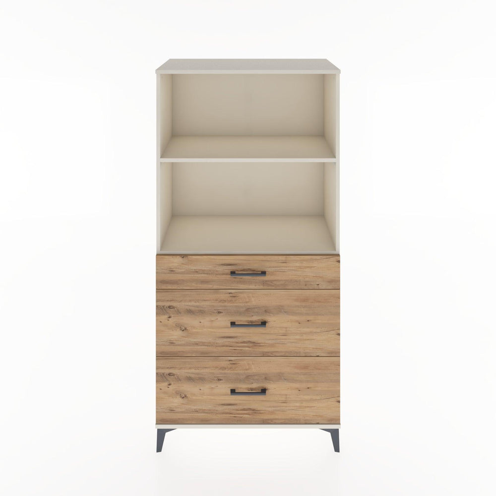 Woodntry Modular Cabinet Moonstone 88x44x170 cm with Drawers and Shelves CR48-1