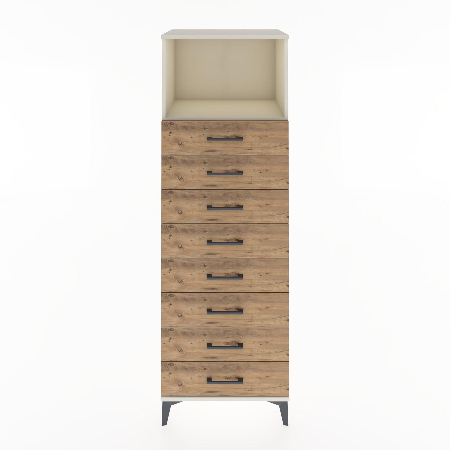 Woodntry Modular Cabinet Moonstone 60x44x170 cm with Drawers and Shelves CR32-1