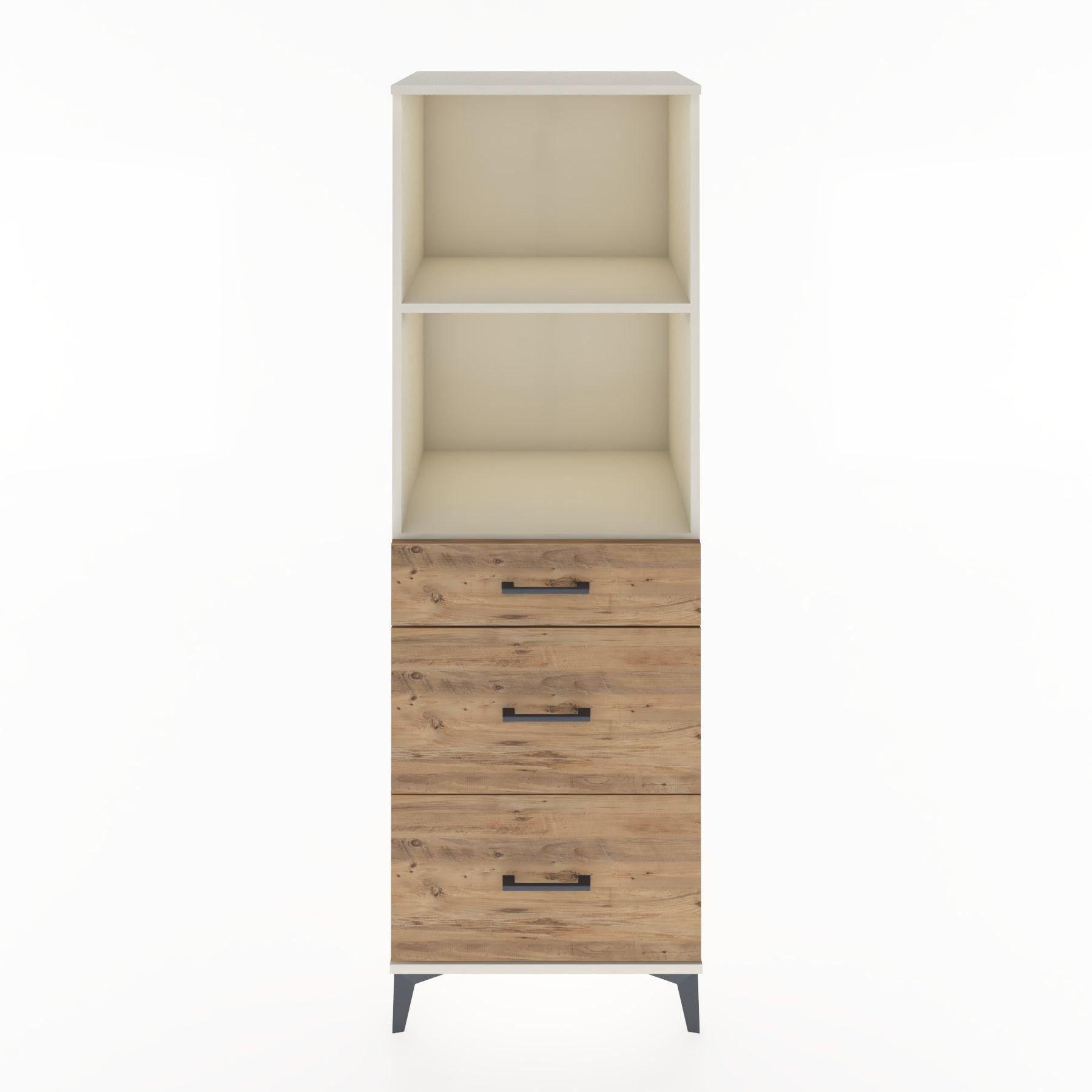 Woodntry Modüler Dolap Aytaşı 60x44x170 cm Çekmeceli ve Raflı CR47-1