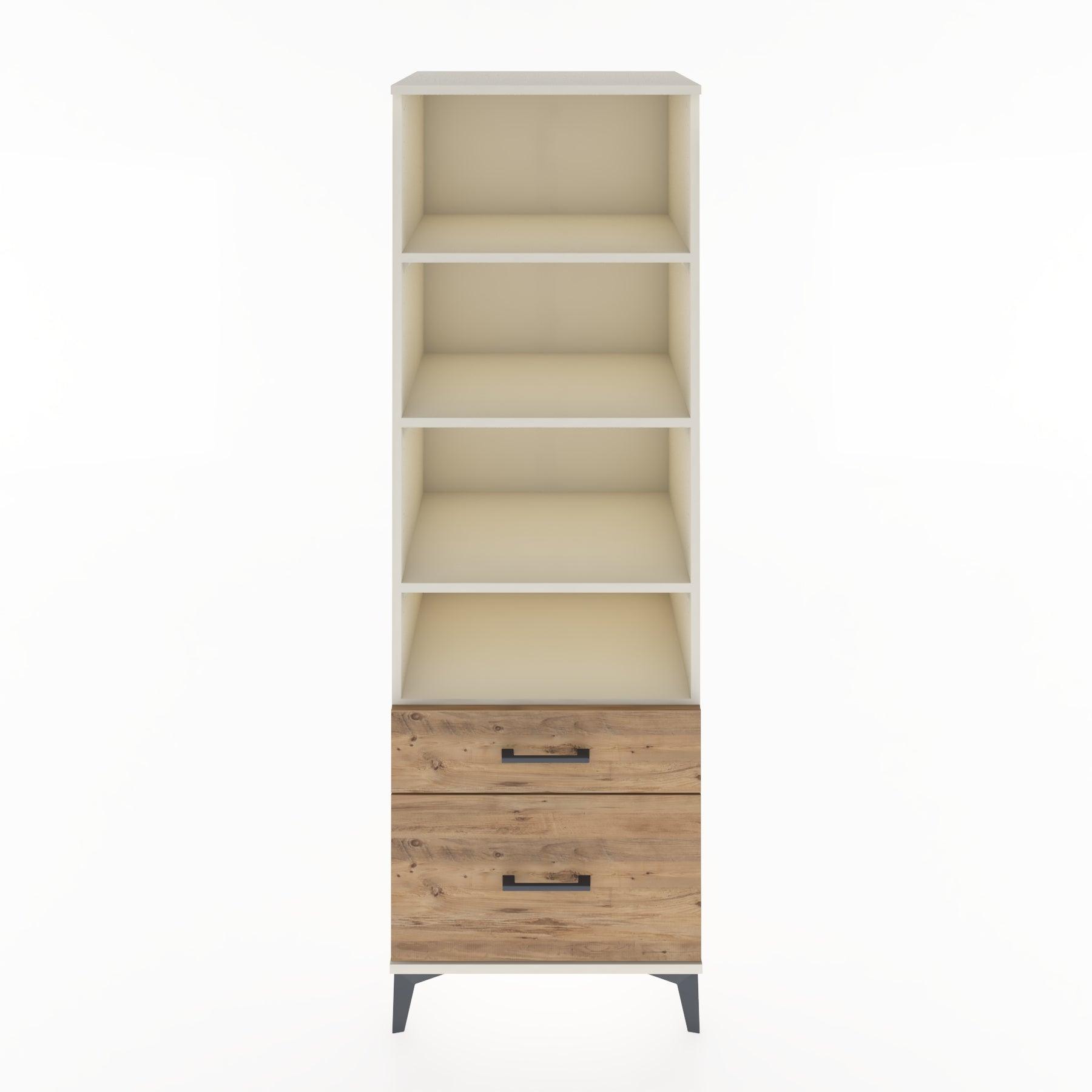 Woodntry Modular Cabinet Moonstone 60x44x170 cm with Drawers and Shelves CR43-1