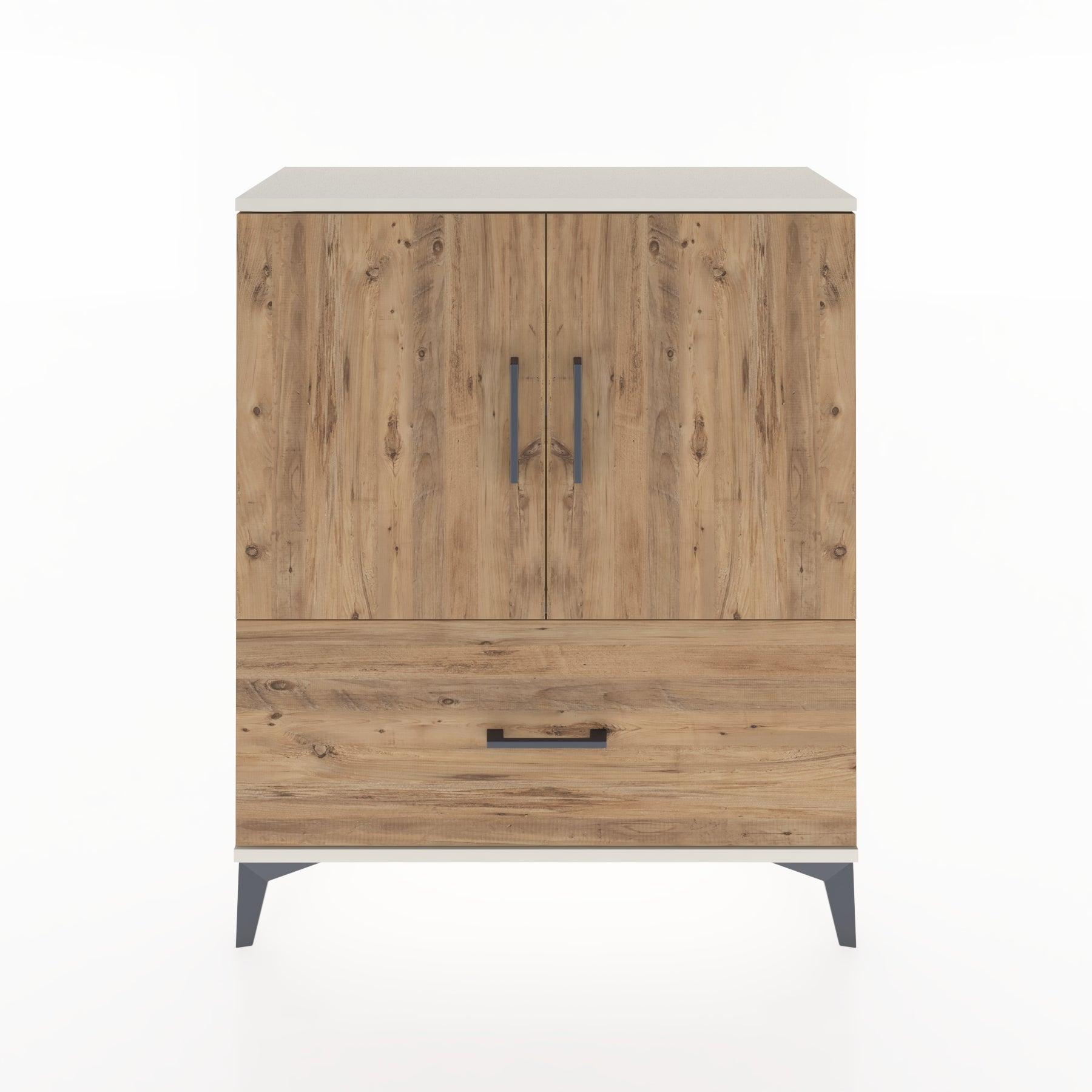 Woodntry Modüler Şifonyer Aytaşı 88x30x94 cm Kapaklı ve Çekmeceli KC10-1