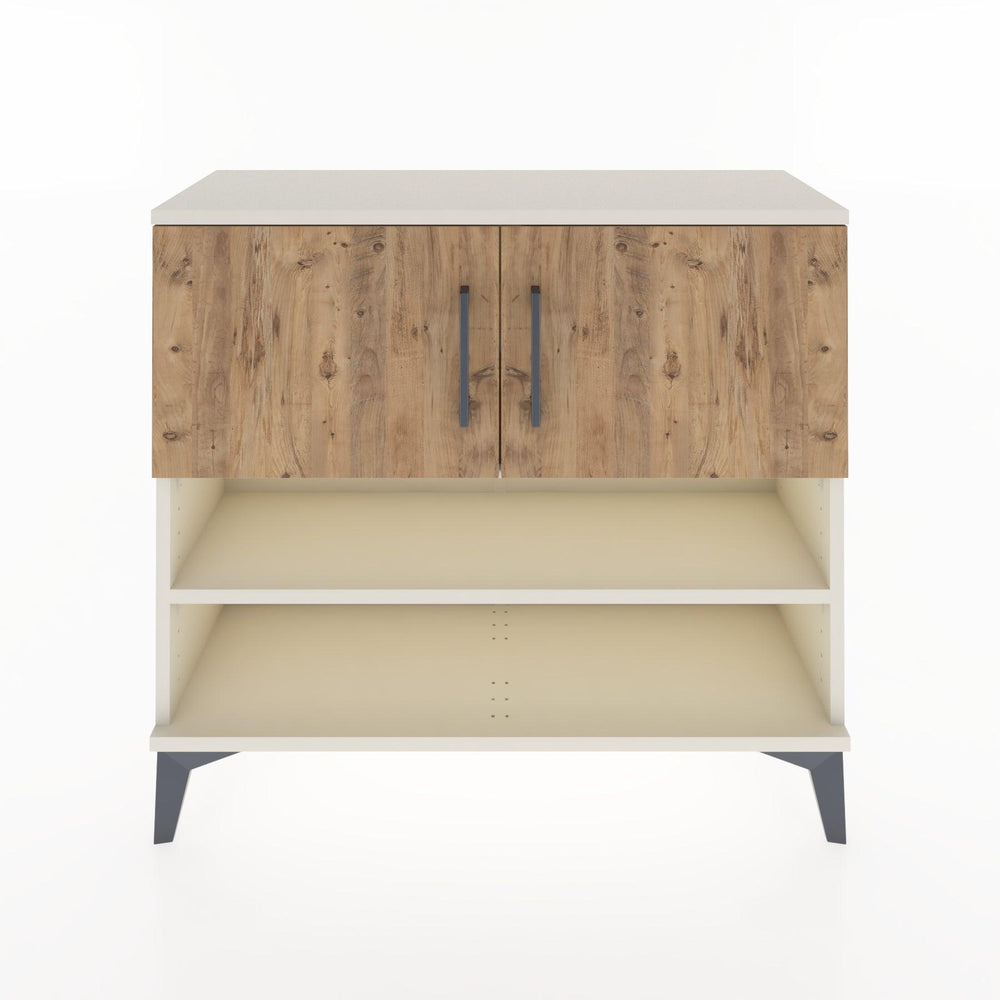 Woodntry Modüler Şifonyer İki Kapak ve Raflı V2 88x30x68 cm Aytaşı - Woodntry