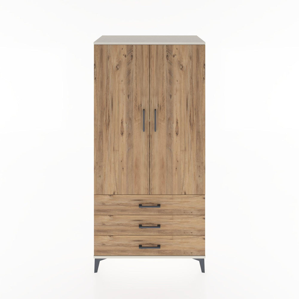 Woodntry Modular Cabinet Moonstone 88x44x170 cm with Doors and Drawers KC6-1