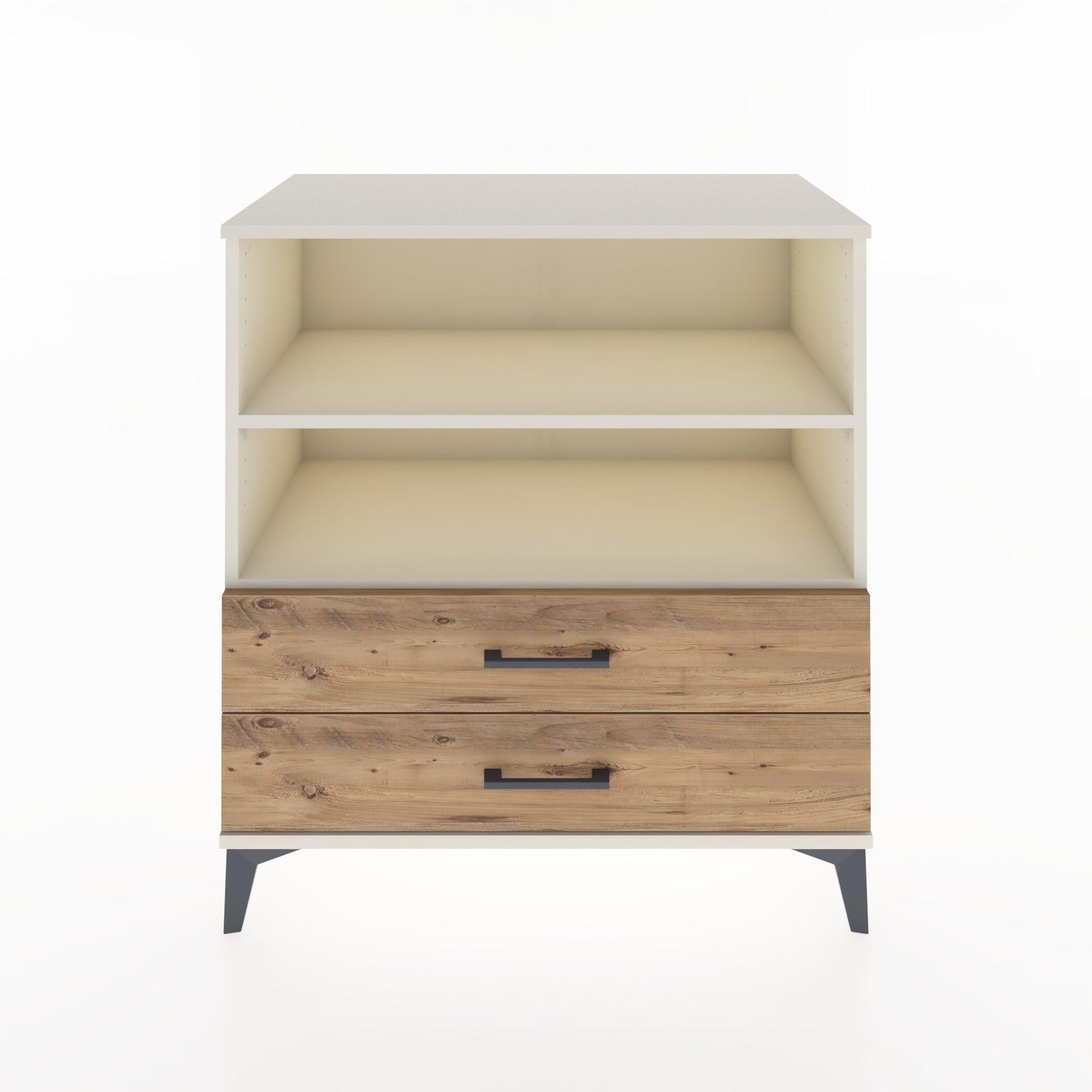 Woodntry Modüler Şifonyer Aytaşı 88x44x84 cm Çekmeceli ve Raflı CR16-1