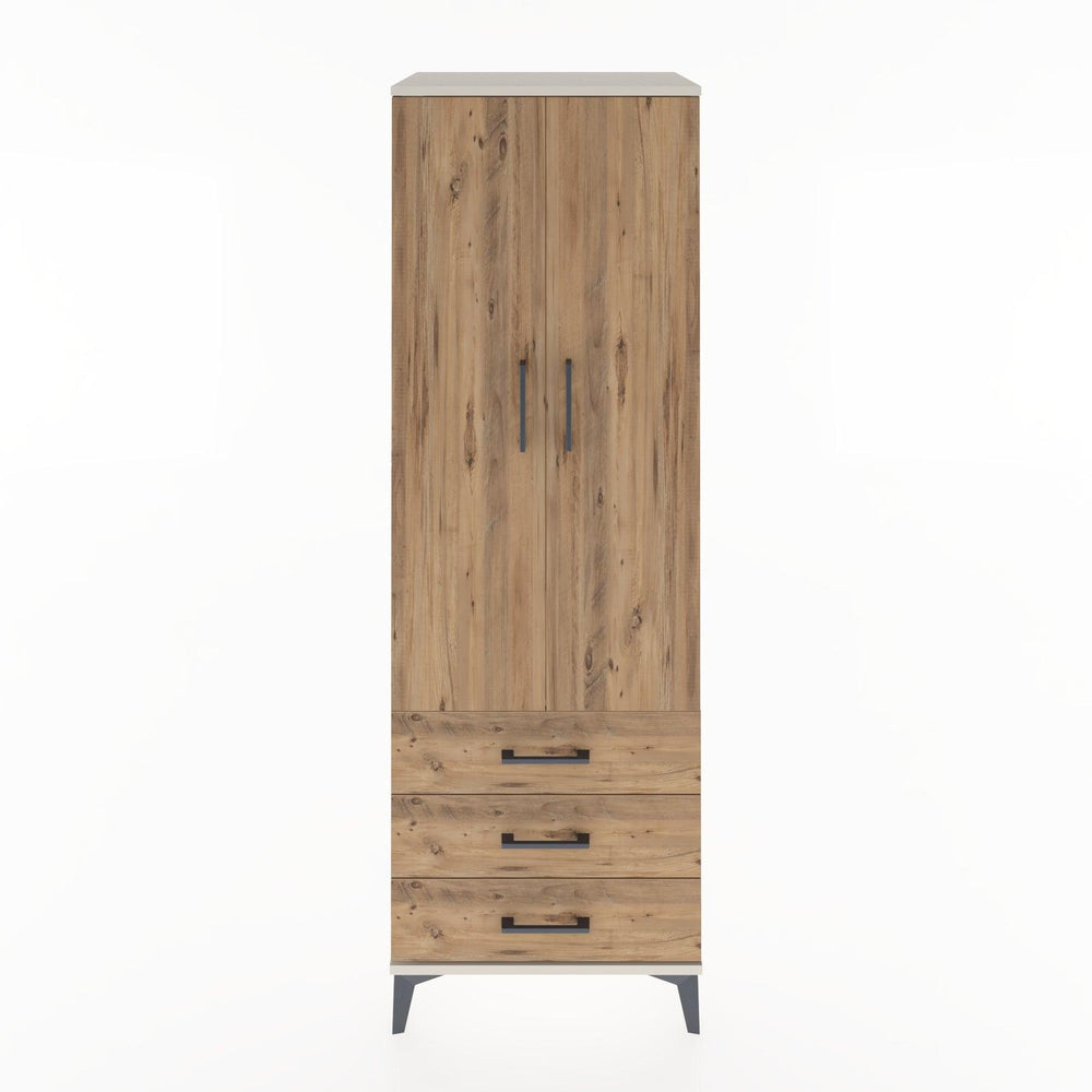 Woodntry Modüler Dolap Aytaşı 60x44x170 cm Kapaklı ve Çekmeceli KC28-1