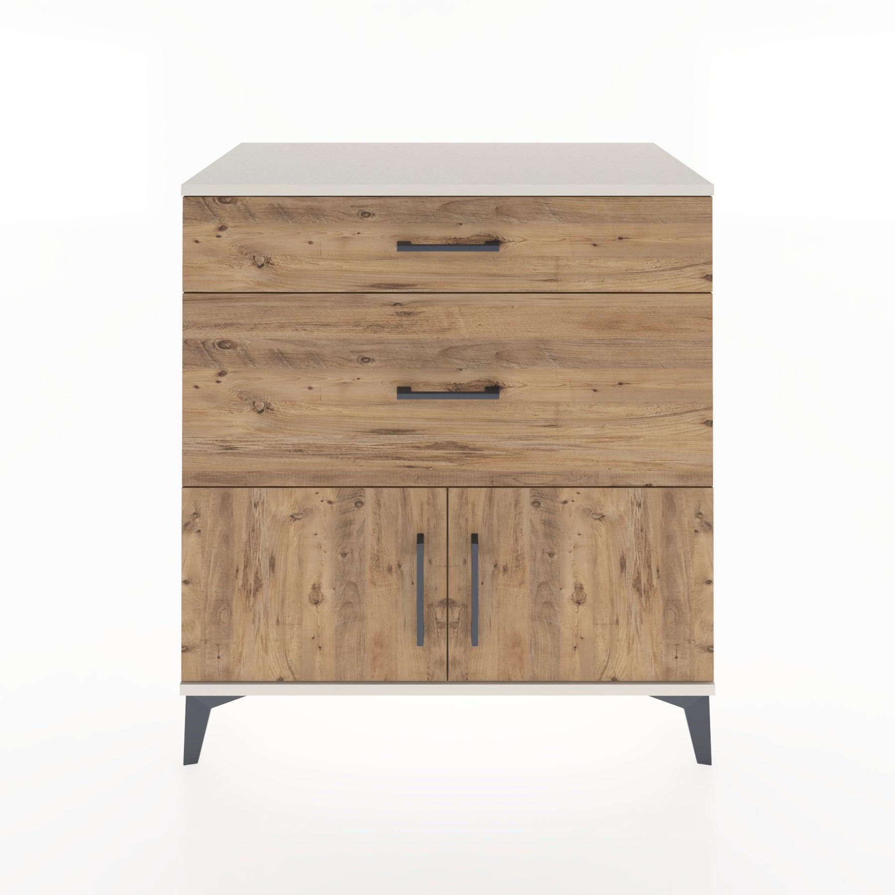 Woodntry Modular Dresser Moonstone 88x44x84 cm with Cover and Drawer KC116-1