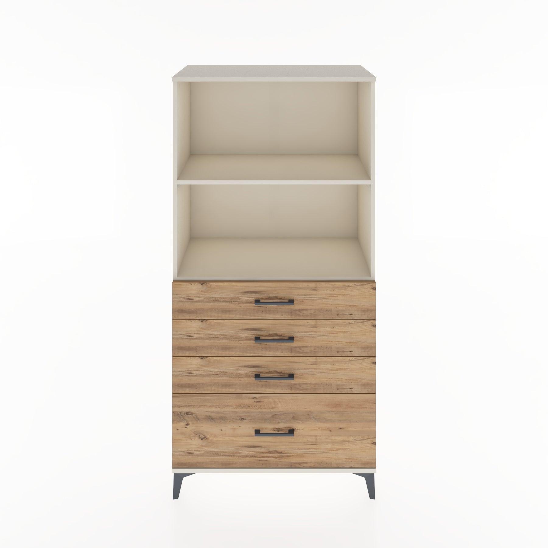 Woodntry Modular Cabinet Moonstone 88x44x170 cm with Drawers and Shelves CR41-1
