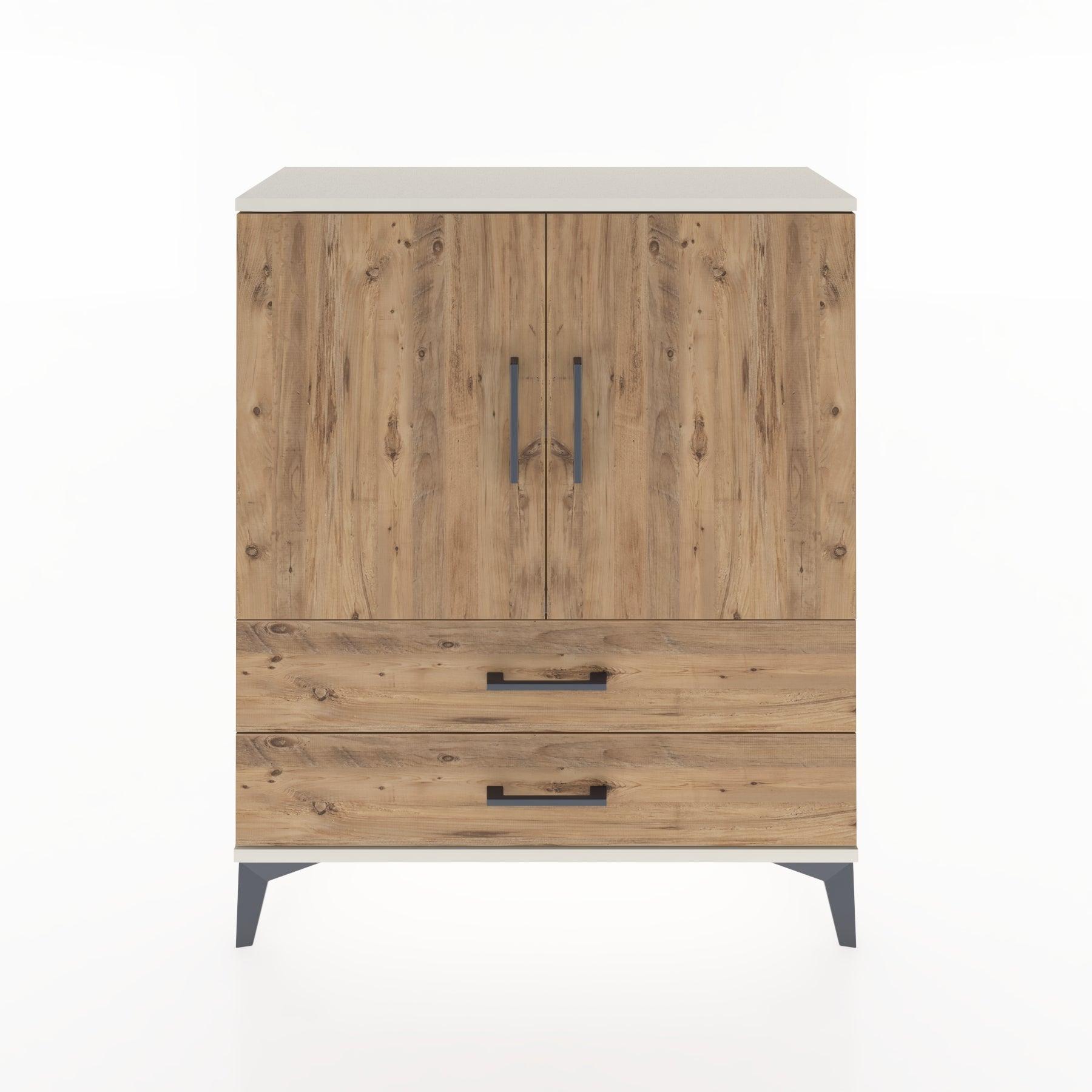 Woodntry Modüler Şifonyer Aytaşı 88x30x94 cm Kapaklı ve Çekmeceli KC6-1