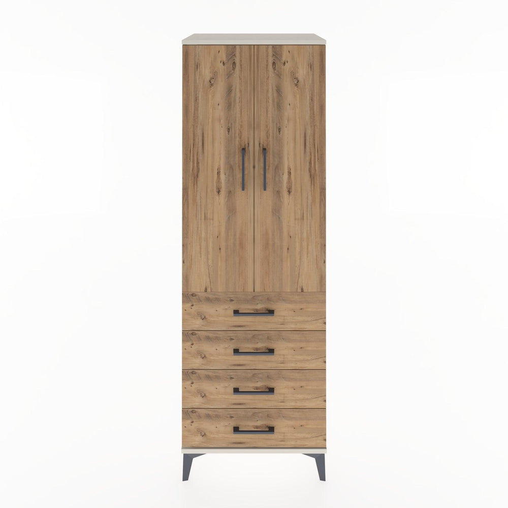 Woodntry Modular Cabinet Moonstone 60x44x170 cm with Doors and Drawers KC27-1