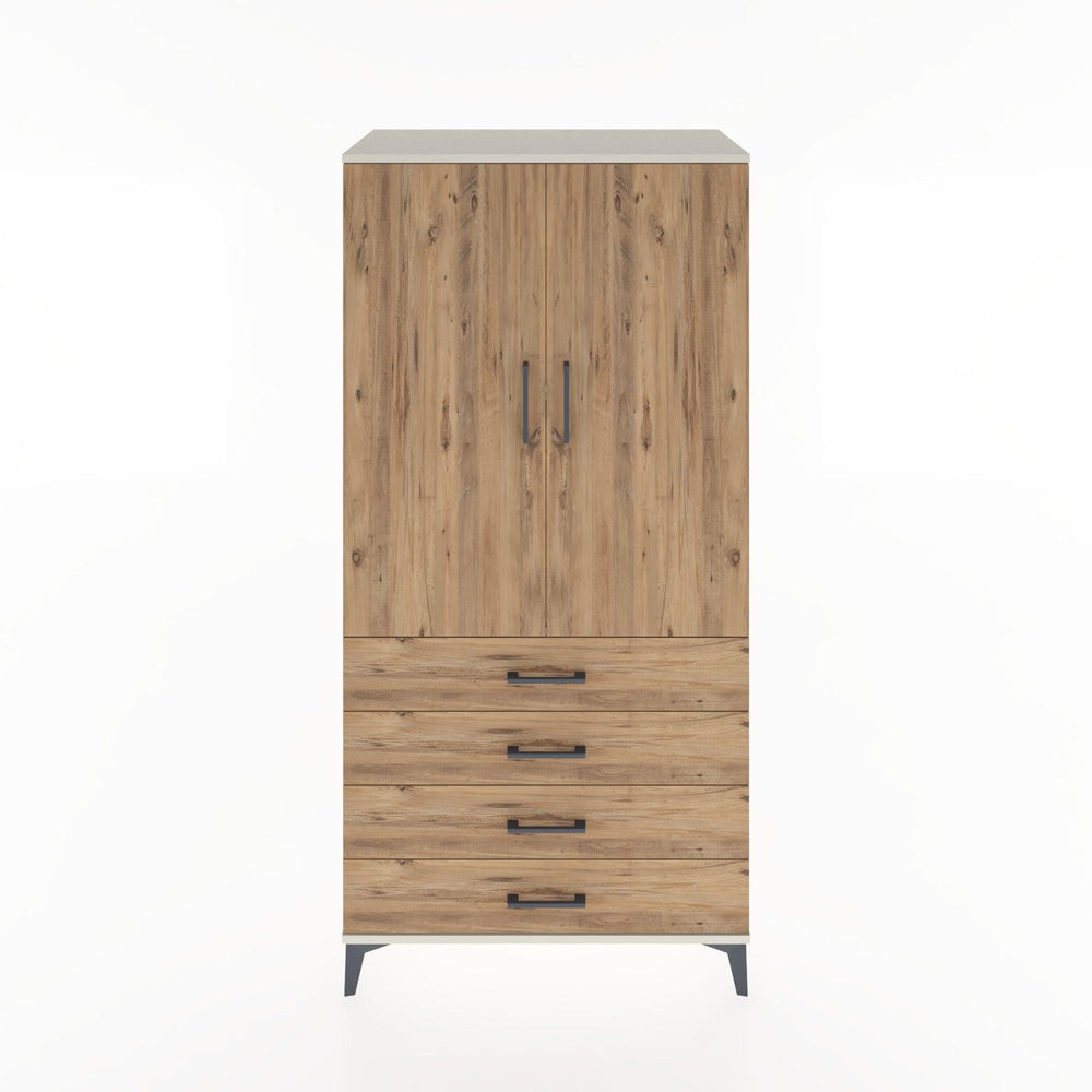 Woodntry Modular Cabinet Moonstone 88x44x170 cm with Doors and Drawers KC5-1