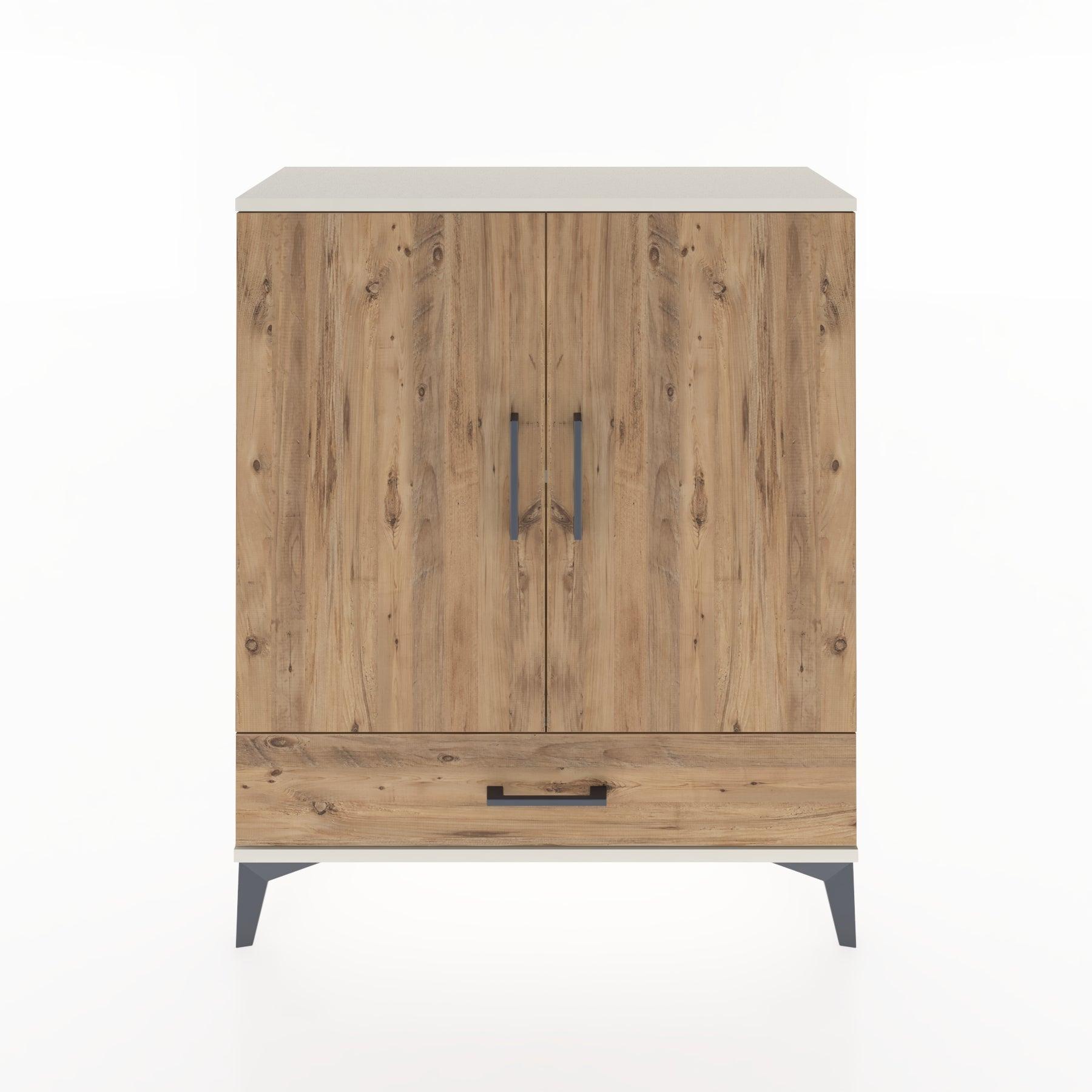 Woodntry Modüler Şifonyer Aytaşı 88x30x94 cm Kapaklı ve Çekmeceli KC2-1