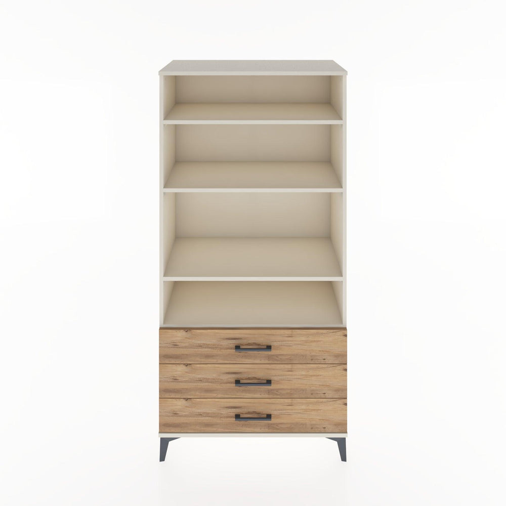 Woodntry Modular Cabinet Moonstone 88x44x170 cm with Drawers and Shelves CR37-1