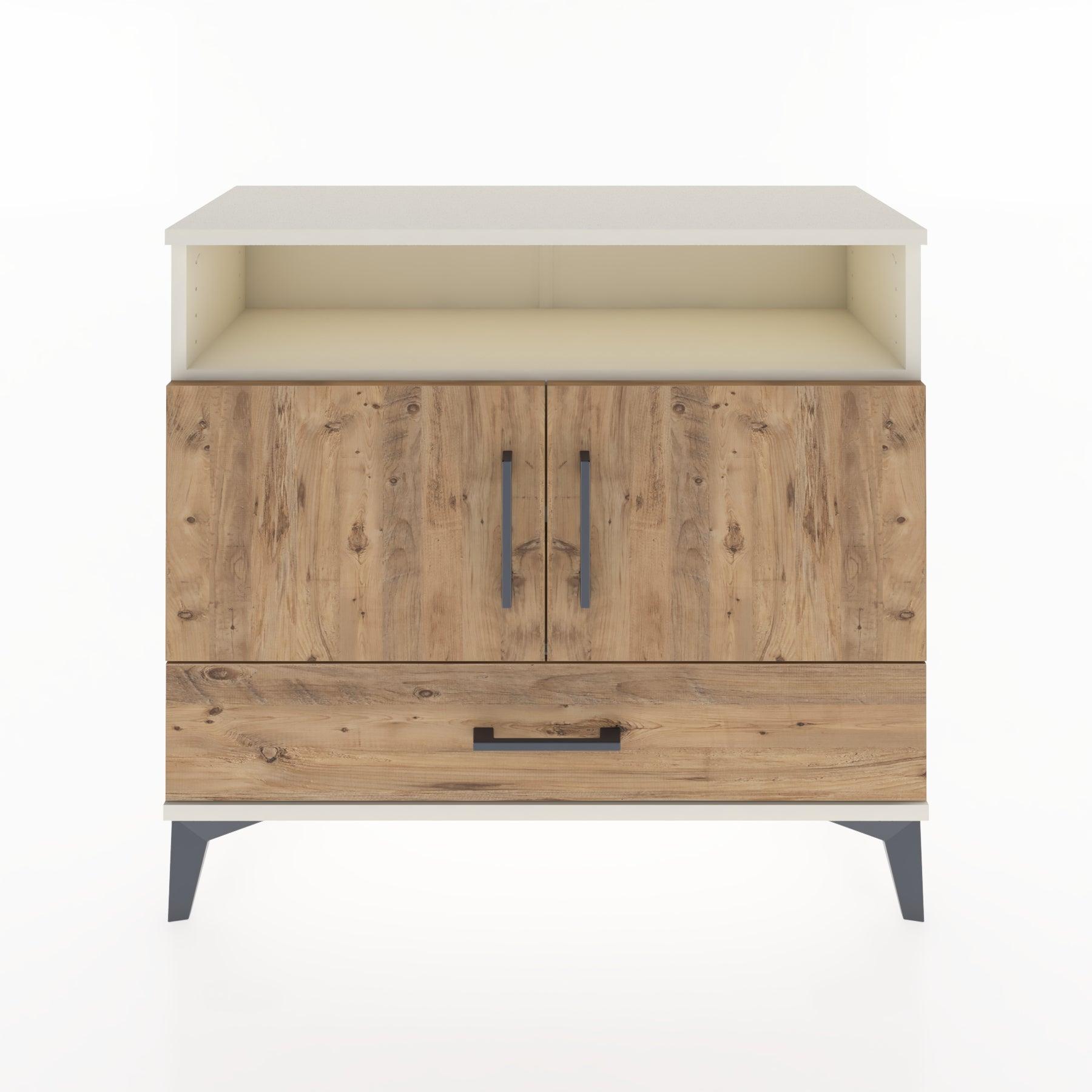 Woodntry Modüler Şifonyer Raf Kapak Çekmeceli 88x30x68 cm Aytaşı - Woodntry