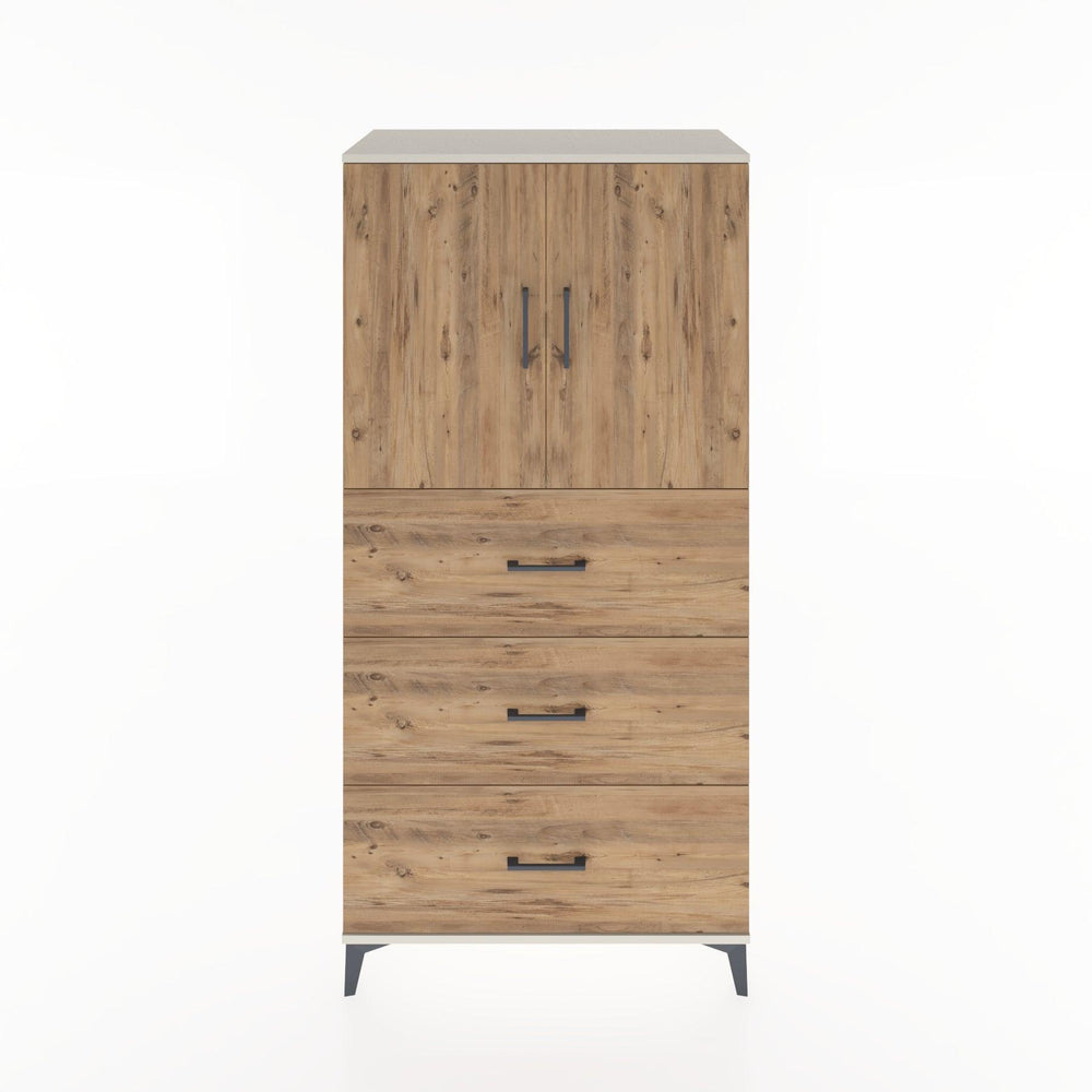 Woodntry Modular Cabinet Moonstone 88x44x170 cm with Doors and Drawers KC24-1