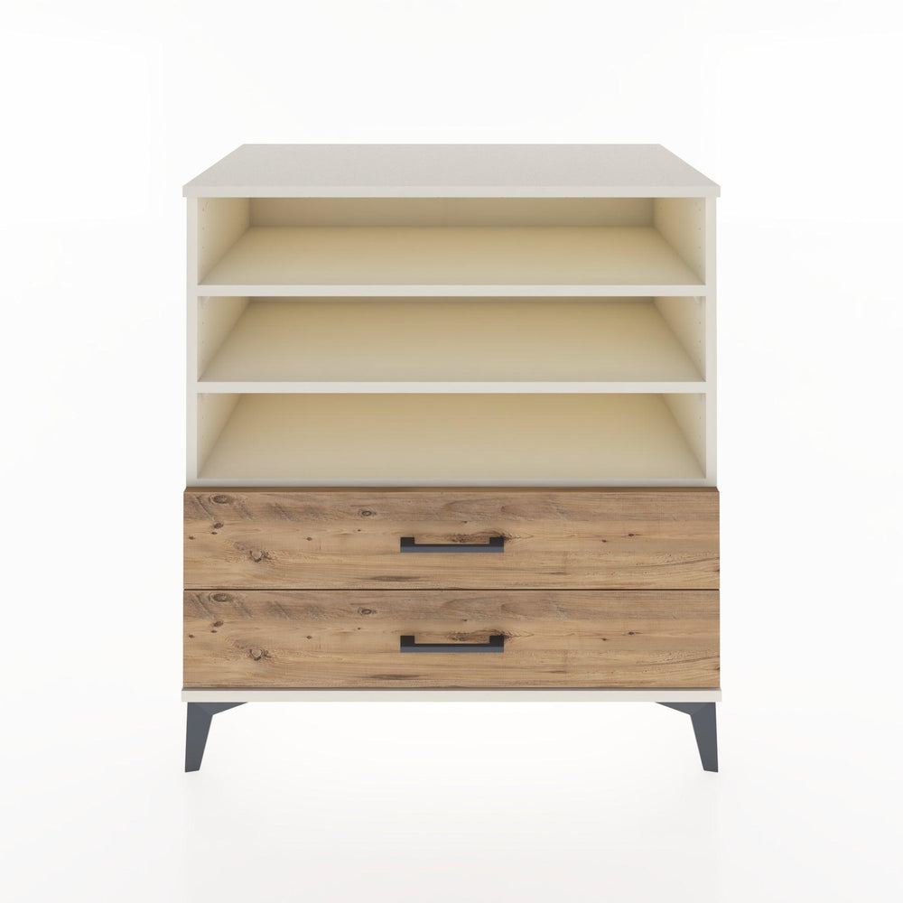 Woodntry Modular Dresser Moonstone 88x44x84 cm with Drawers and Shelves CR15-1