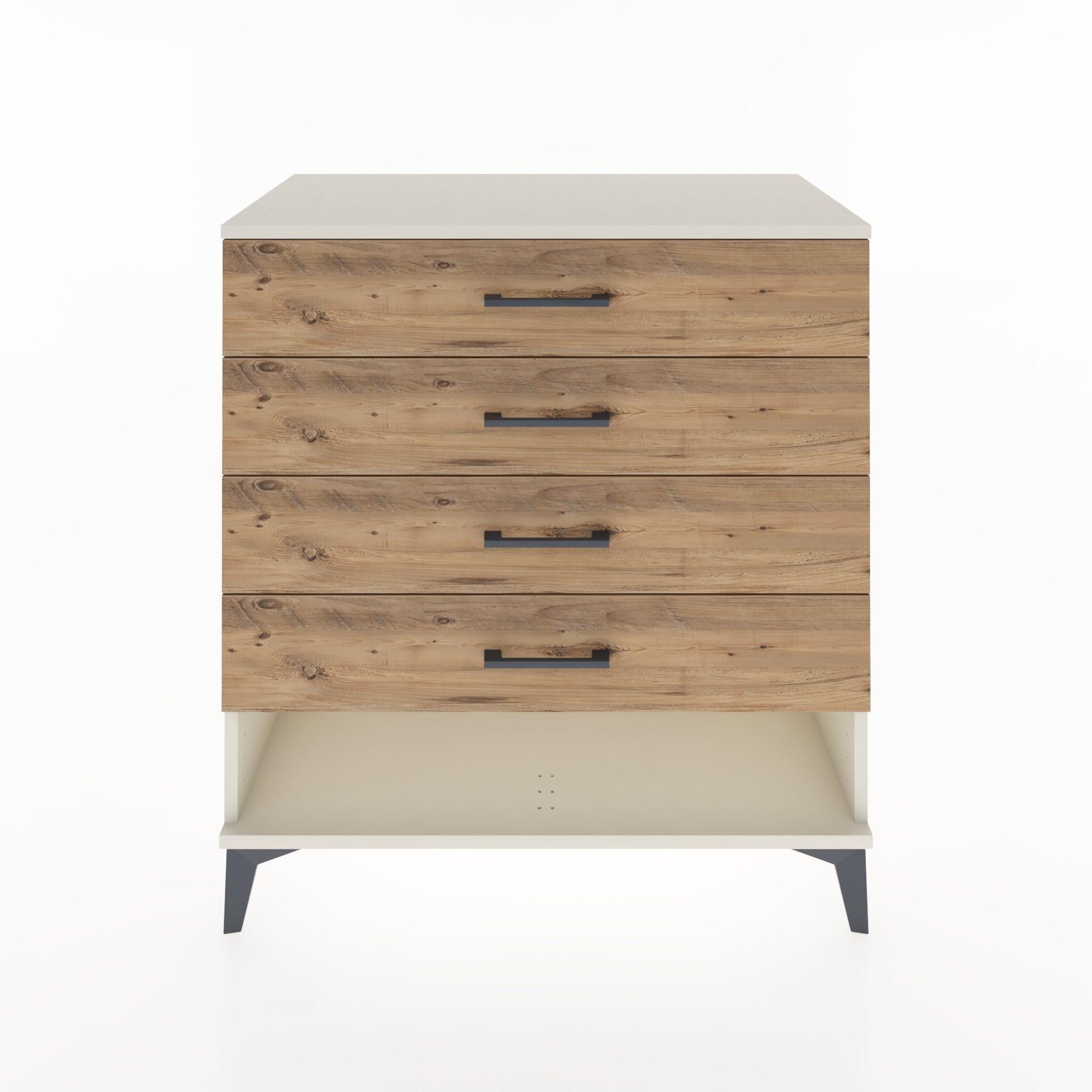 Woodntry Modüler Şifonyer Aytaşı 88x44x84 cm Çekmeceli ve Raflı CR10-1