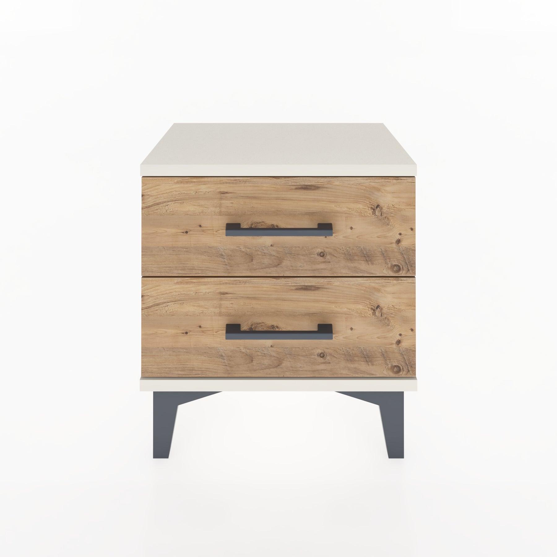 Woodntry Modüler Komodin İki Çekmeceli 44x30x36 cm Aytaşı - Woodntry