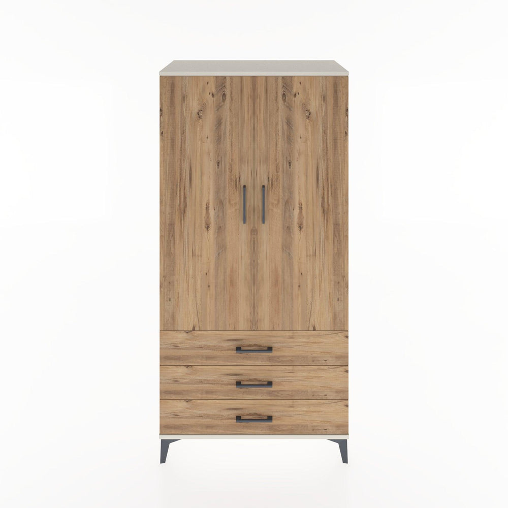 Woodntry Modular Cabinet Moonstone 88x44x170 cm with Doors and Drawers KC28-1