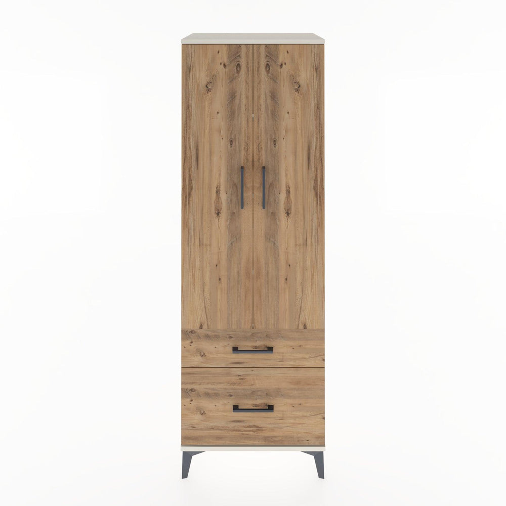 Woodntry Modüler Dolap Aytaşı 60x44x170 cm Kapaklı ve Çekmeceli KC15-1