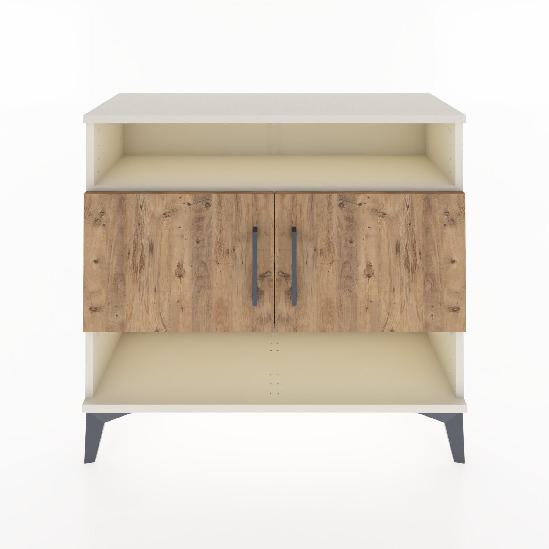 Woodntry Modüler Şifonyer Raf ve İki Kapaklı V2 88x30x68 cm Çam - Woodntry