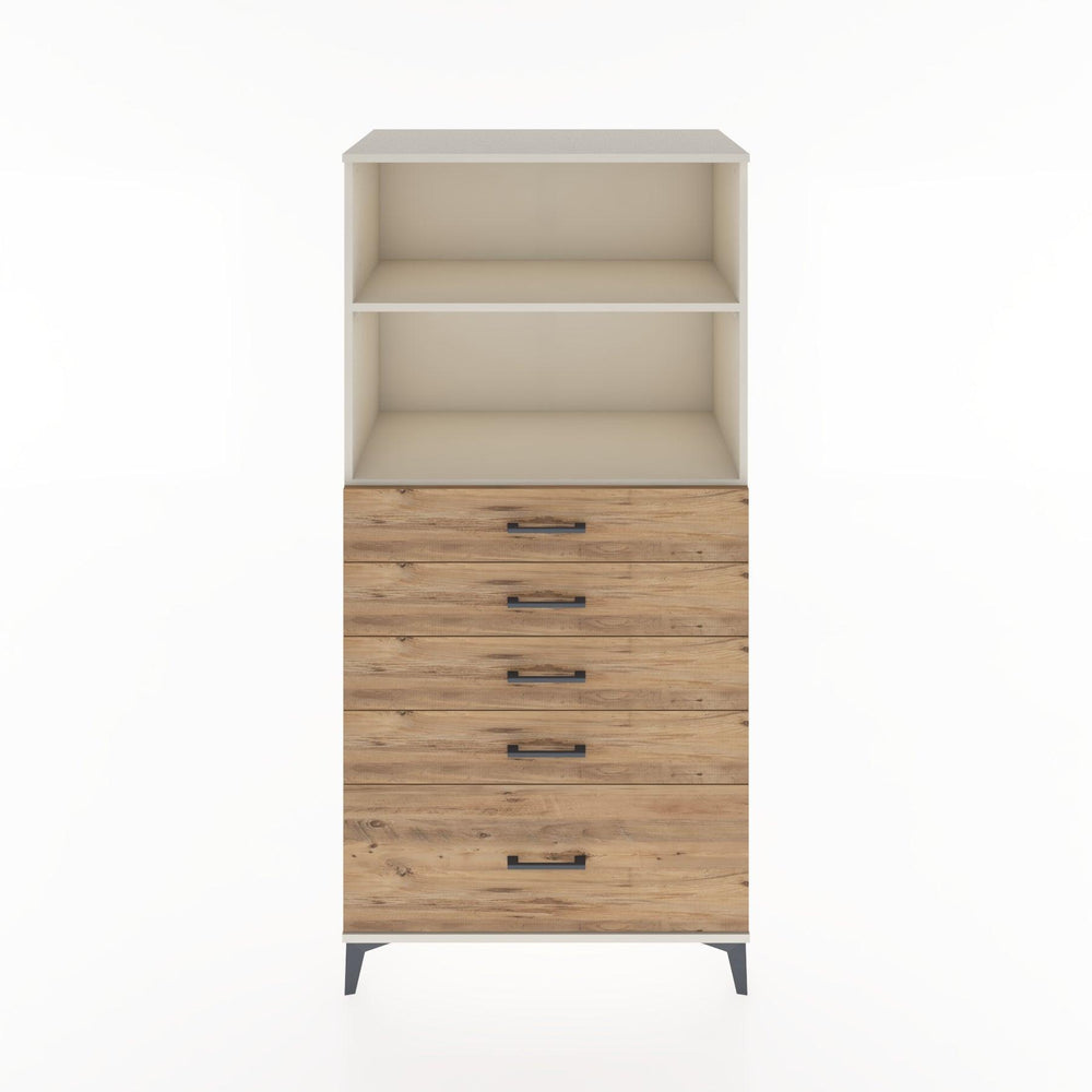 Woodntry Modular Cabinet Moonstone 88x44x170 cm with Drawers and Shelves CR40-1