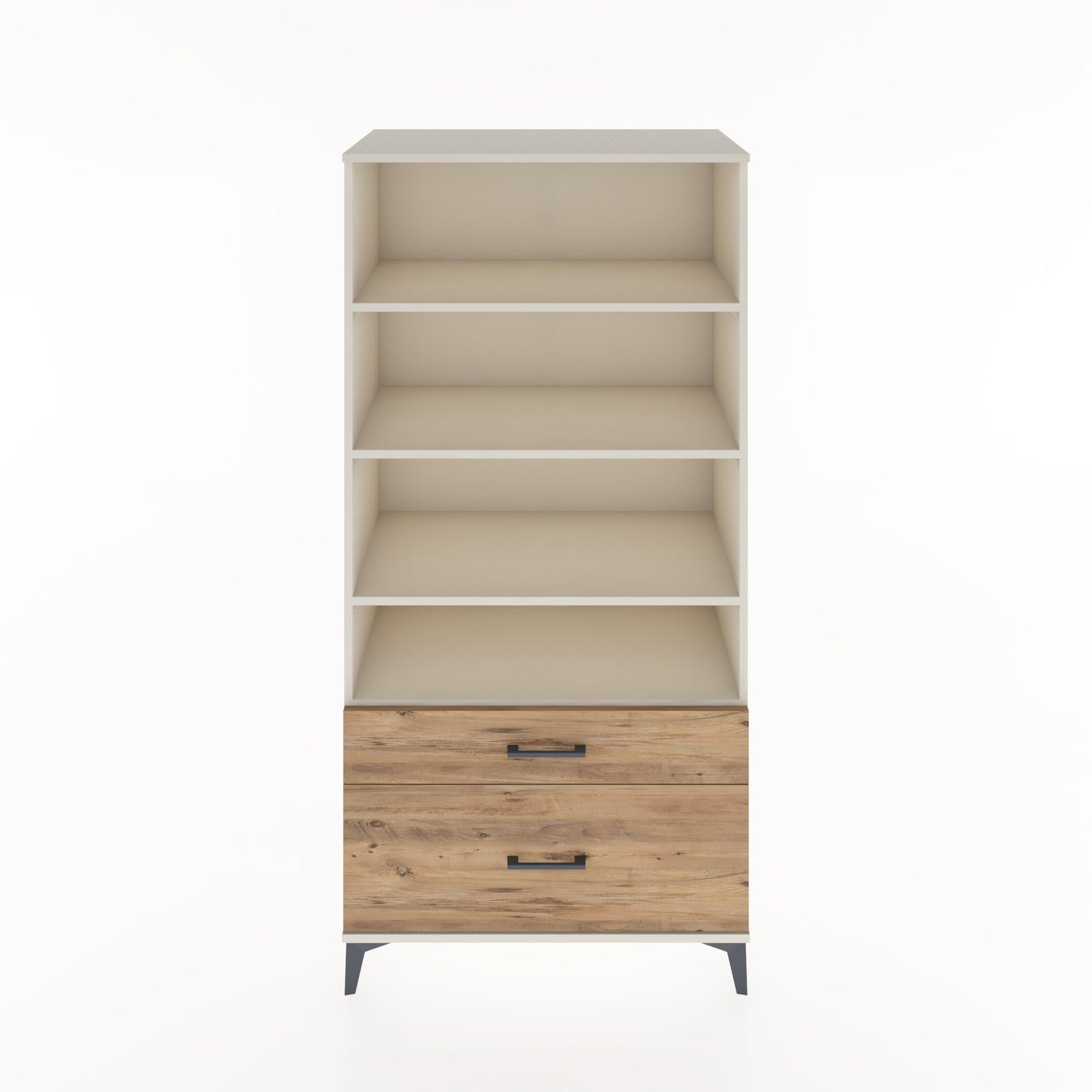 Woodntry Modular Cabinet Moonstone 88x44x170 cm with Drawers and Shelves CR43-1