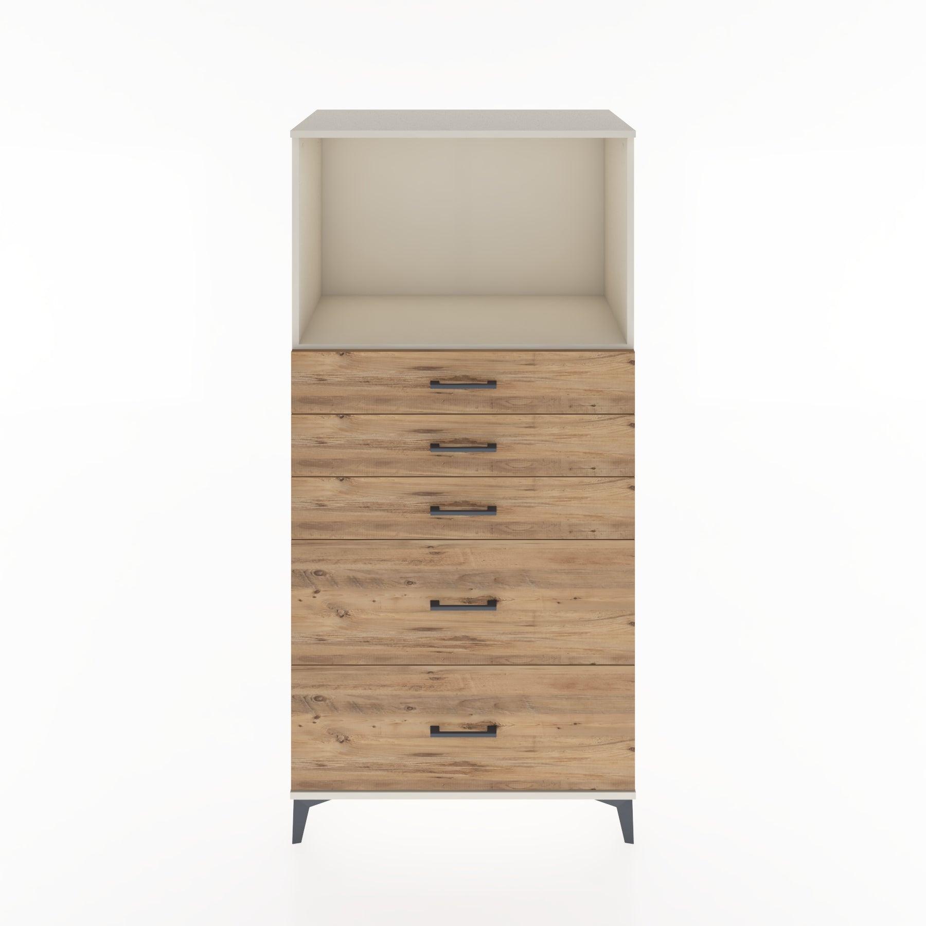 Woodntry Modular Cabinet Moonstone 88x44x170 cm with Drawers and Shelves CR46-1