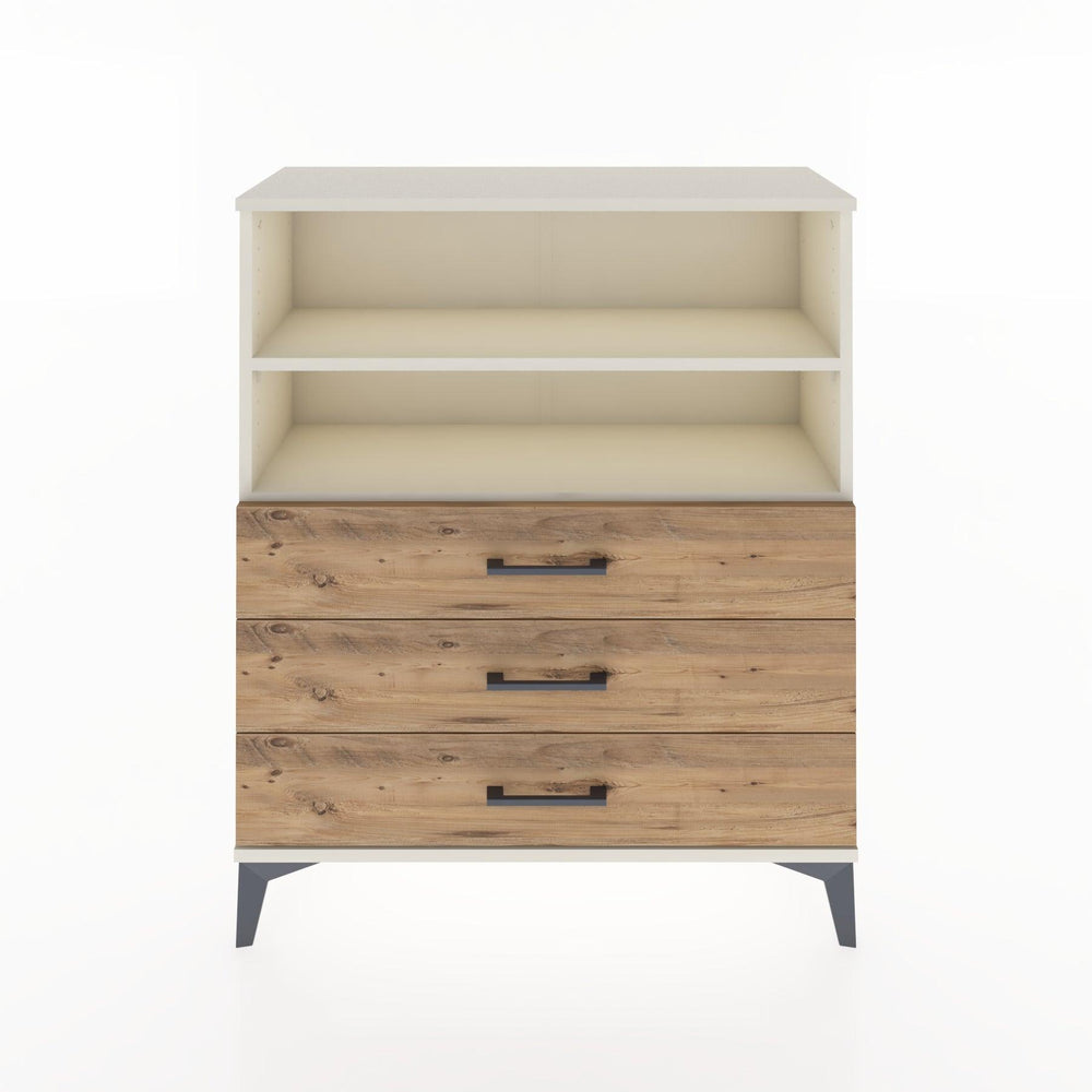 Woodntry Modüler Şifonyer Aytaşı 88x30x94 cm Çekmeceli ve Raflı CR18-1