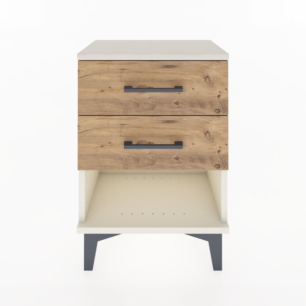 Woodntry Modüler Komodin İki Çekmece ve Raf 44x30x52 cm Aytaşı - Woodntry
