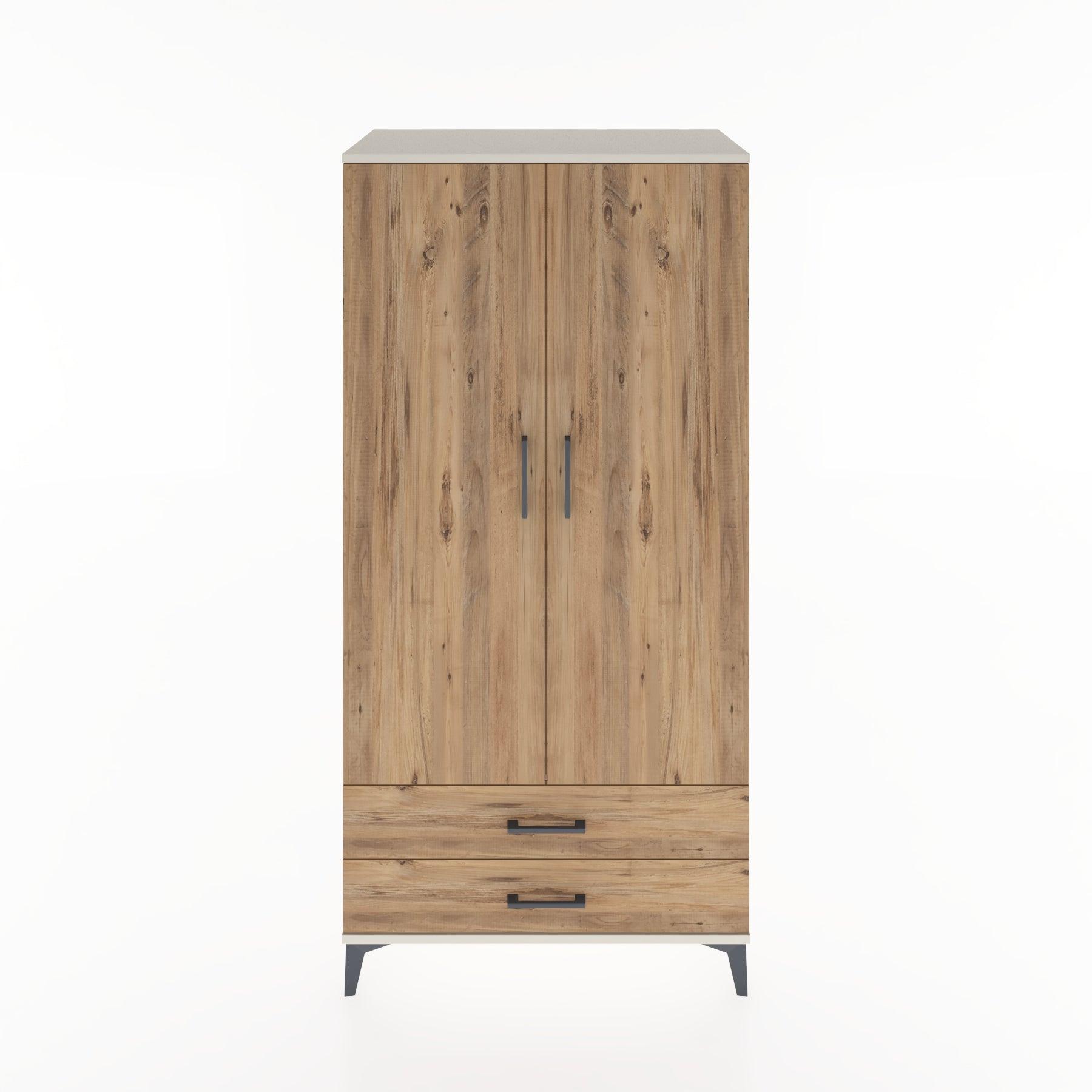 Woodntry Modular Cabinet Moonstone 88x44x170 cm with Doors and Drawers KC29-1
