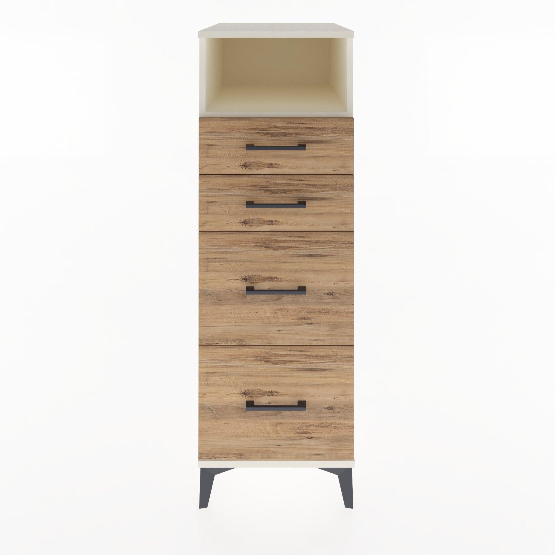 Woodntry Modular Cabinet Moonstone 44x30x122 cm with Drawers and Shelves CR101-1