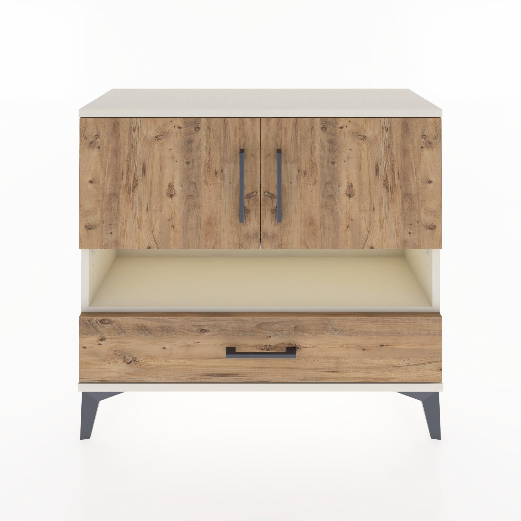Woodntry Modüler Şifonyer İki Kapaklı T1 88x30x94 cm Aytaşı - Woodntry