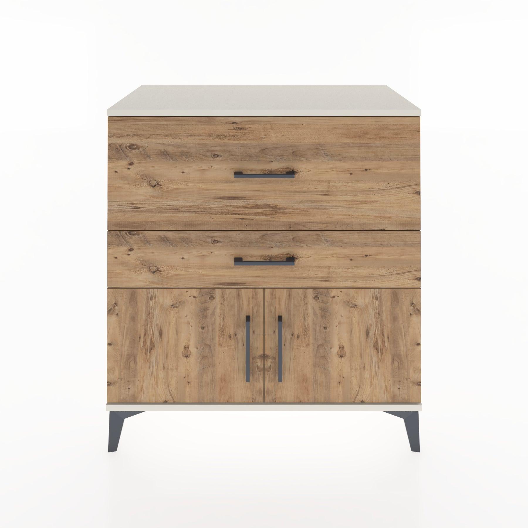 Woodntry Modular Dresser Moonstone 88x44x84 cm with Cover and Drawer KC106-1