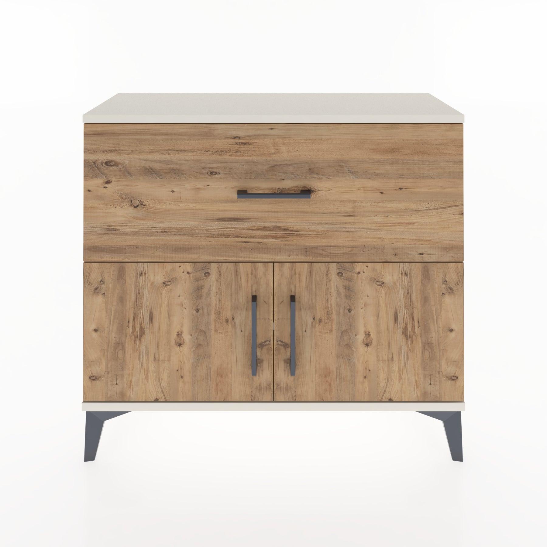 Woodntry Modüler Şifonyer Çekmece ve Kapaklı V2 88x30x68 cm Aytaşı - Woodntry