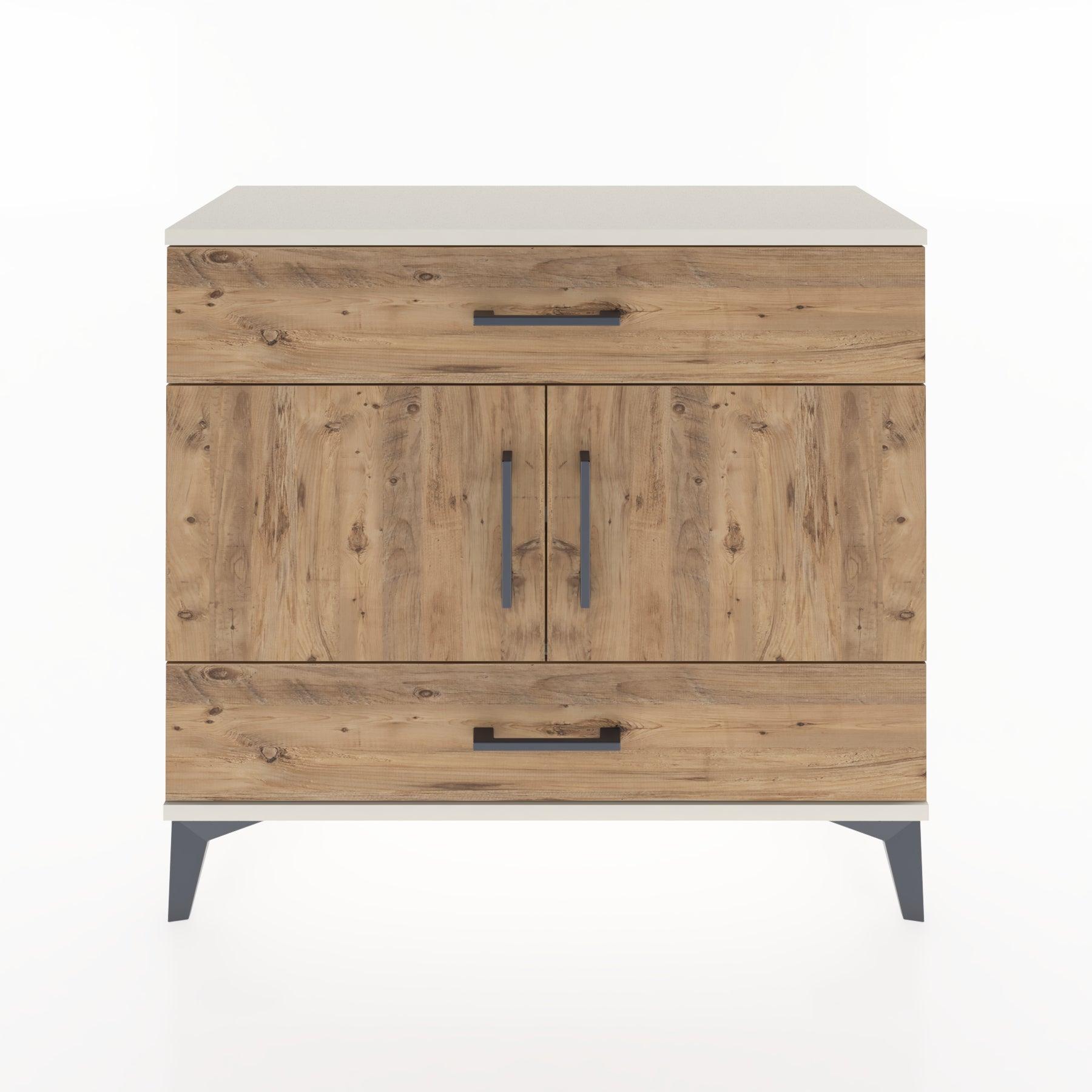 Woodntry Modüler Şifonyer Çekmece ve Kapaklı T2 88x30x94 cm Aytaşı - Woodntry