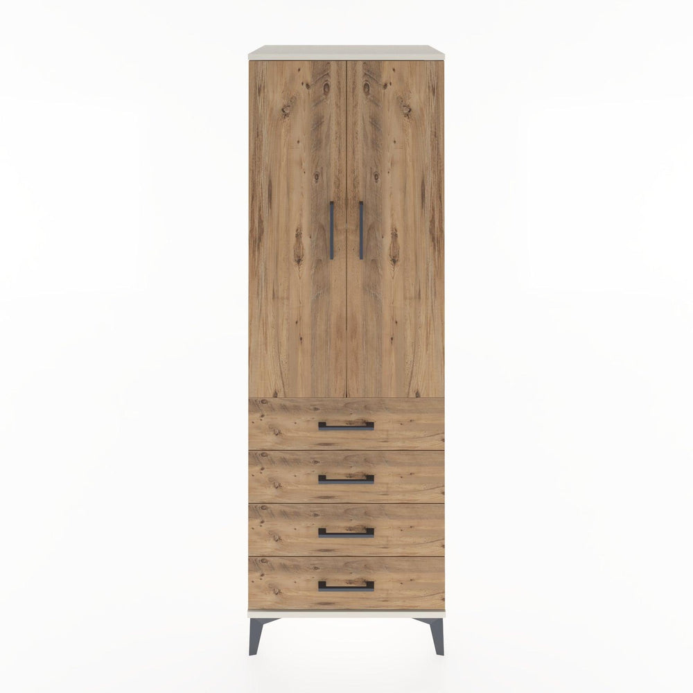 Woodntry Modular Cabinet Moonstone 60x44x170 cm with Doors and Drawers KC5-1