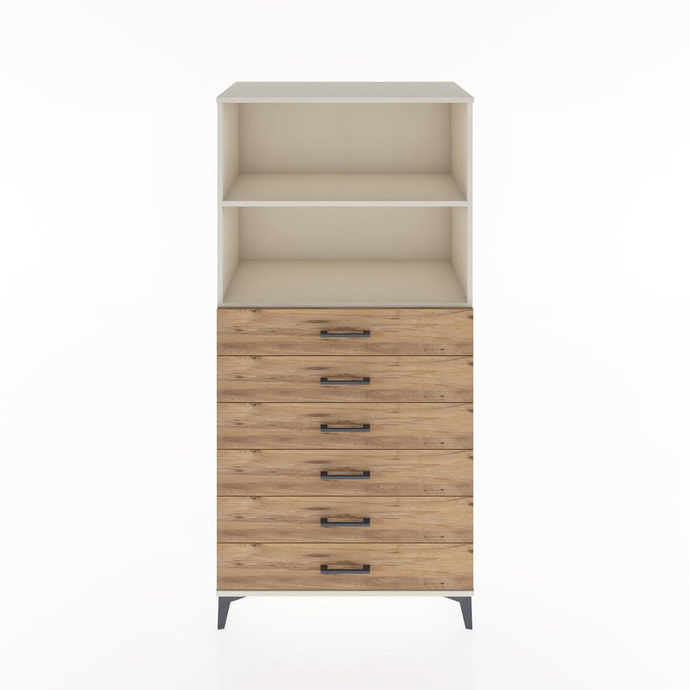 Woodntry Modular Cabinet Moonstone 88x44x170 cm with Drawers and Shelves CR34-1