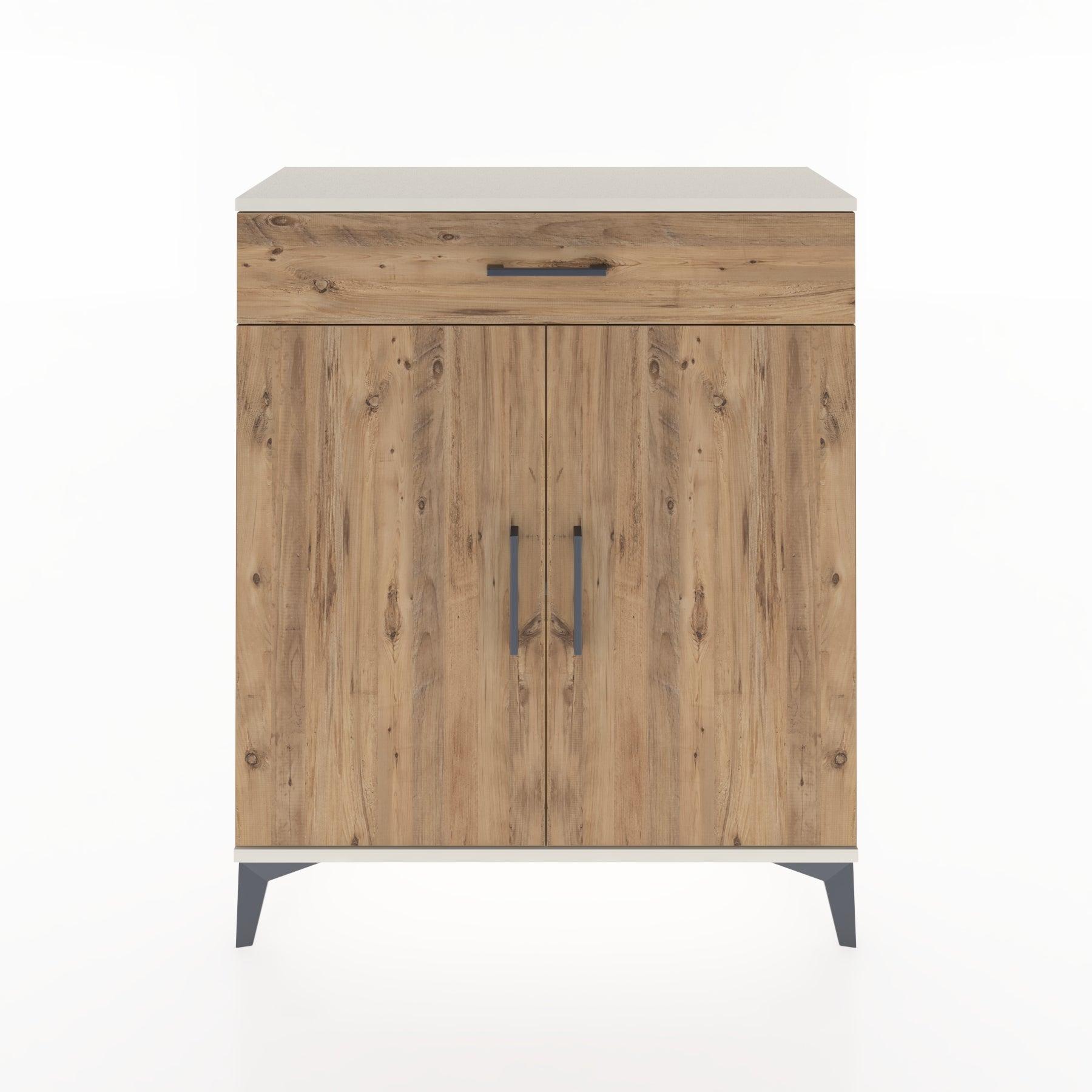 Woodntry Modüler Şifonyer Aytaşı 88x30x94 cm Kapaklı ve Çekmeceli KC1-1